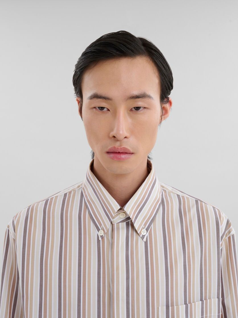 Marni o1w1db11125 Striped Organic Poplin Shirt in Pink/Multi Size US L / EU 52-54 / 3 - 4 Thumbnail