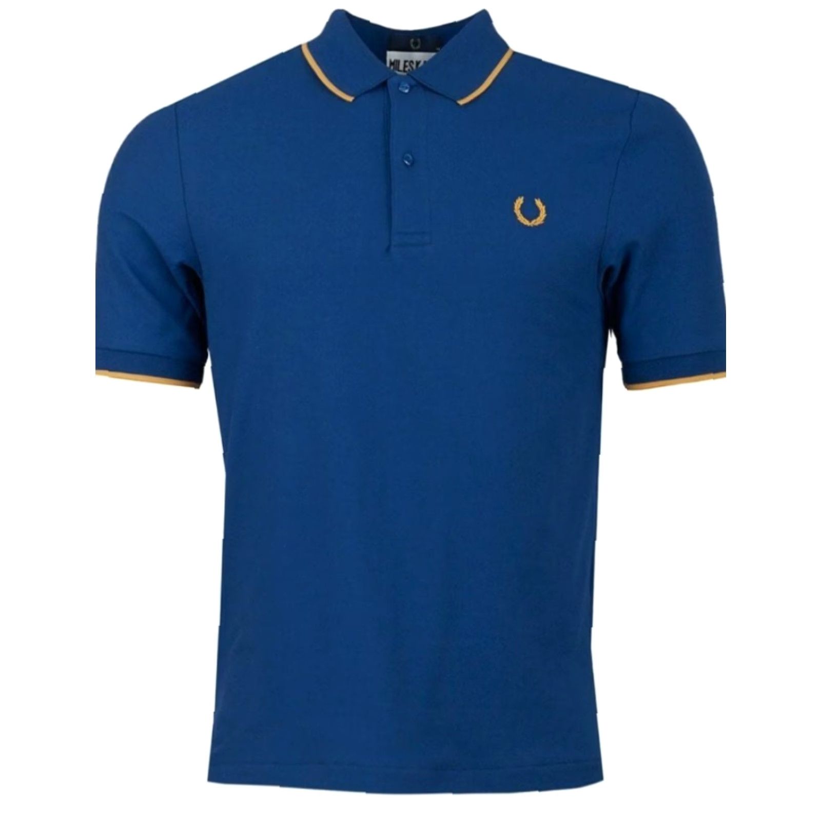 Fred Perry Fred Perry x Miles Kane Polo Tipped Pique Deep Marine Polo Shirt Mens S Blue Size US S / EU 44-46 / 1 - 3 Thumbnail