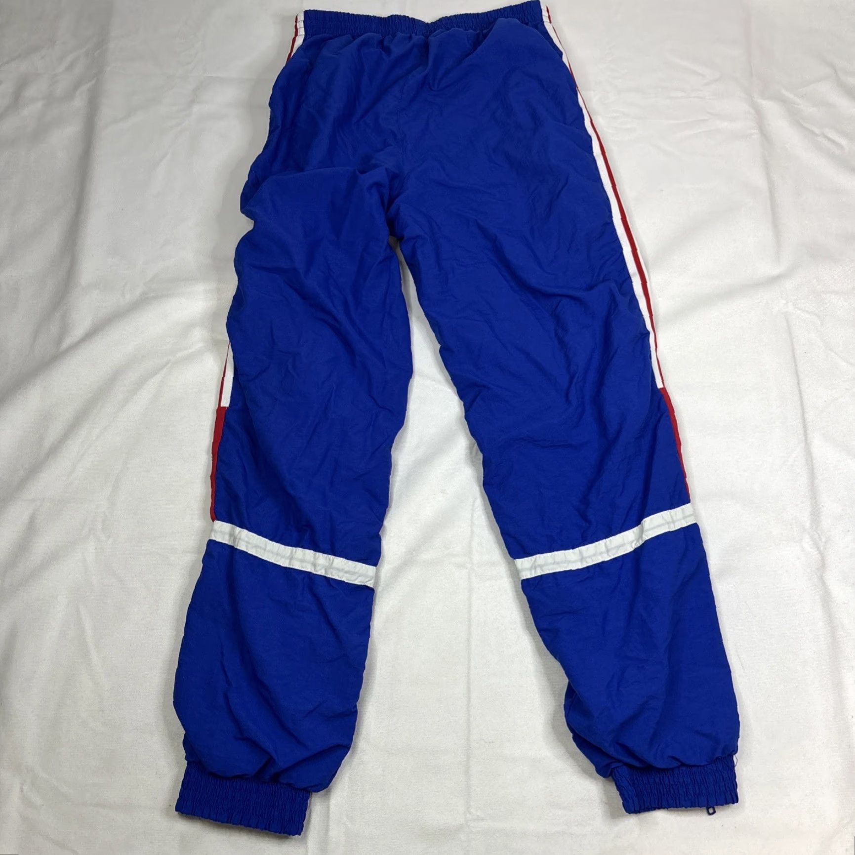 Adidas VINTAGE Adidas Windbreaker Lined Pants Mens Large Blue Originals Track Pants Size US 33 - 5 Thumbnail