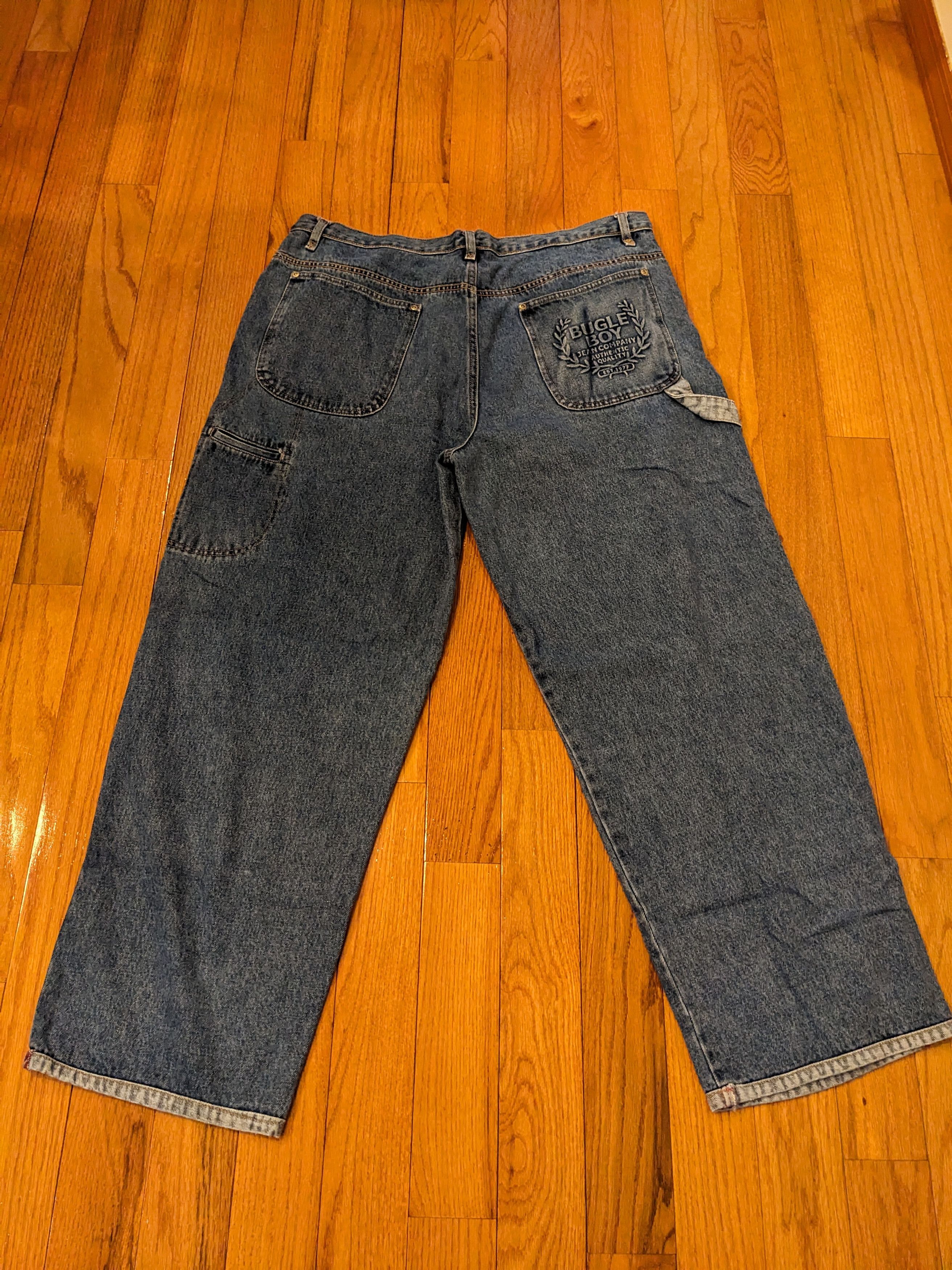 Bugle Boy × Vintage Vintage Y2K Bugle Boy 42 x 32 Baggy Blue Denim Jeans Size US 42 / EU 58 - 1 Thumbnail
