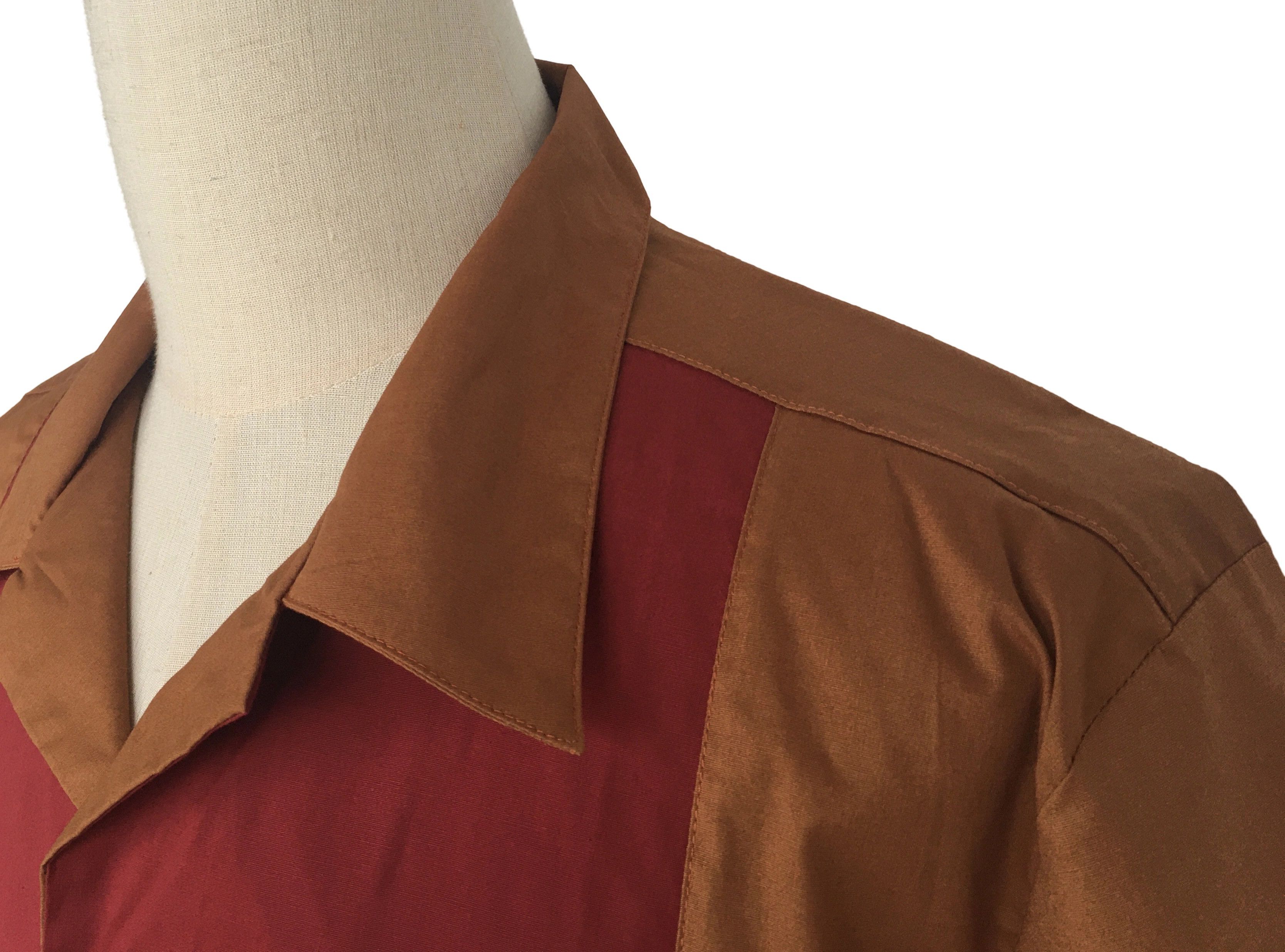 Other Brown Work Men Shirts Casual Short Sleeves Retro Shirts Size US XL / EU 56 / 4 - 4 Thumbnail