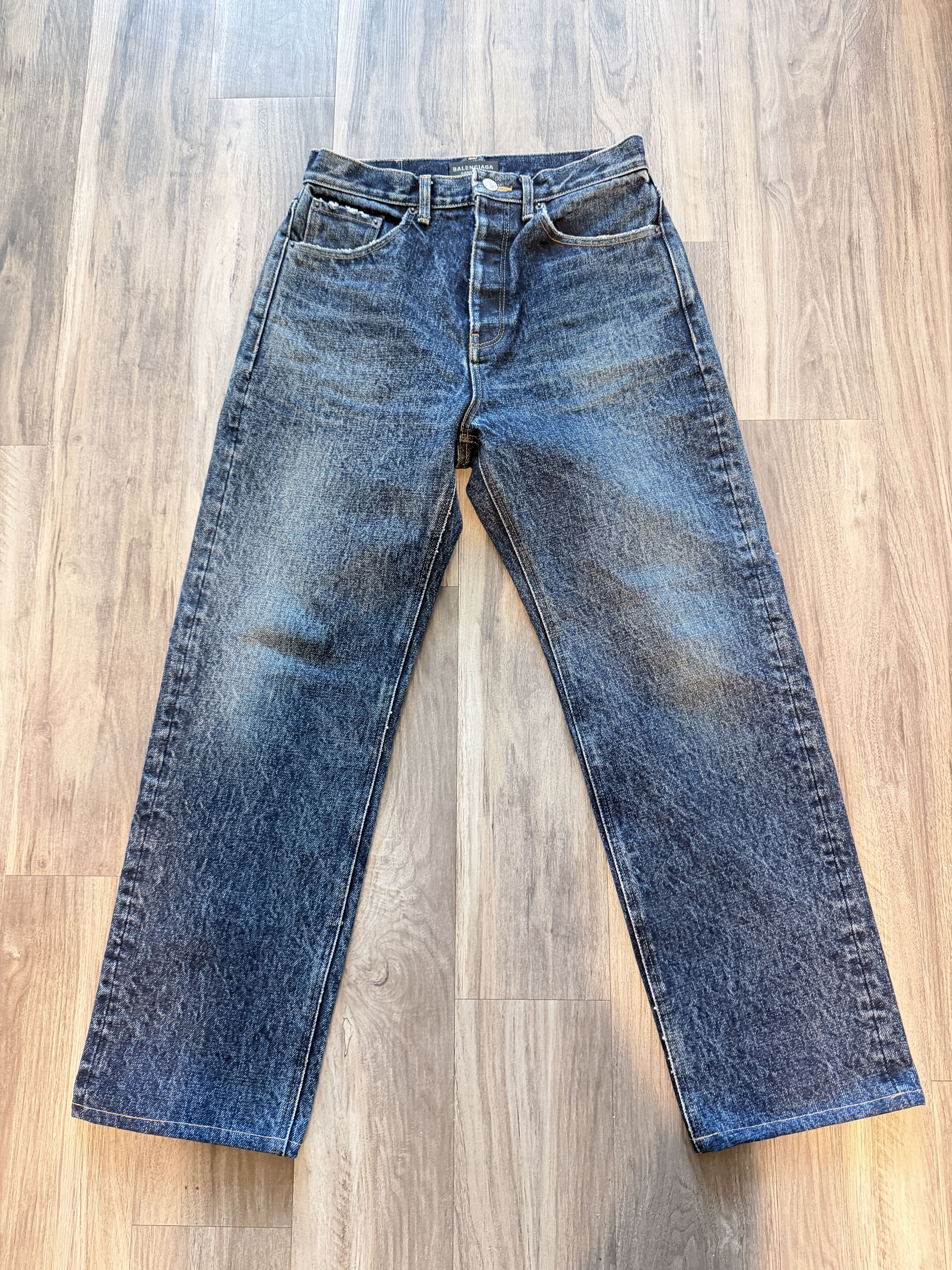 Balenciaga Balenciaga Made in Japan Heavyweight Garde-Robe Denim Jeans Size US 30 / EU 46 - 2 Thumbnail