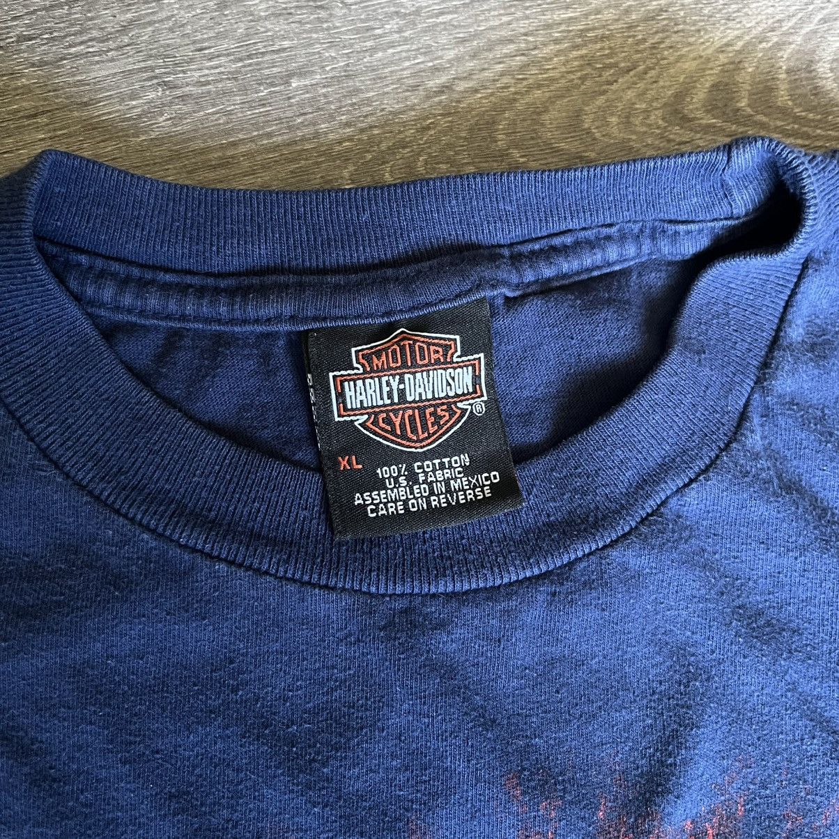 Harley Davidson Vintage 2007 Harley Davidson Flame Bald Eagle Logo Tee Shirt Size US XL / EU 56 / 4 - 6 Thumbnail