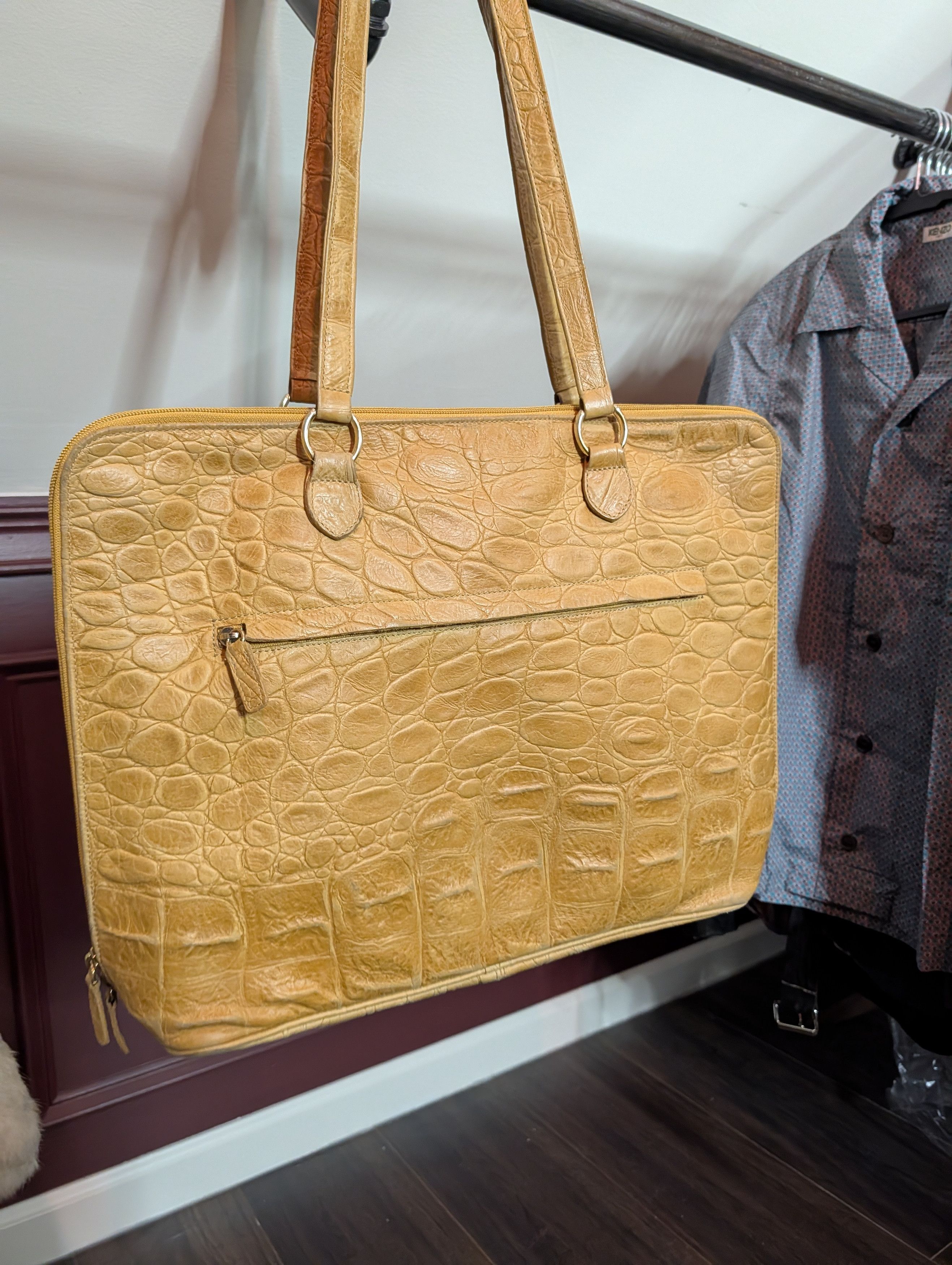 Italia Independent TANGAROA Real Crocodile XL Zip Double Handle bag Size ONE SIZE - 6 Thumbnail