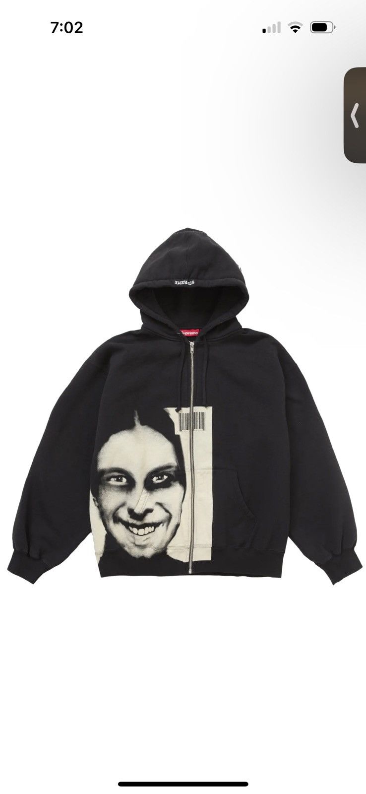 Supreme Supreme Aphex Twin Zip Up Hooded Sweatshirt | Grailed