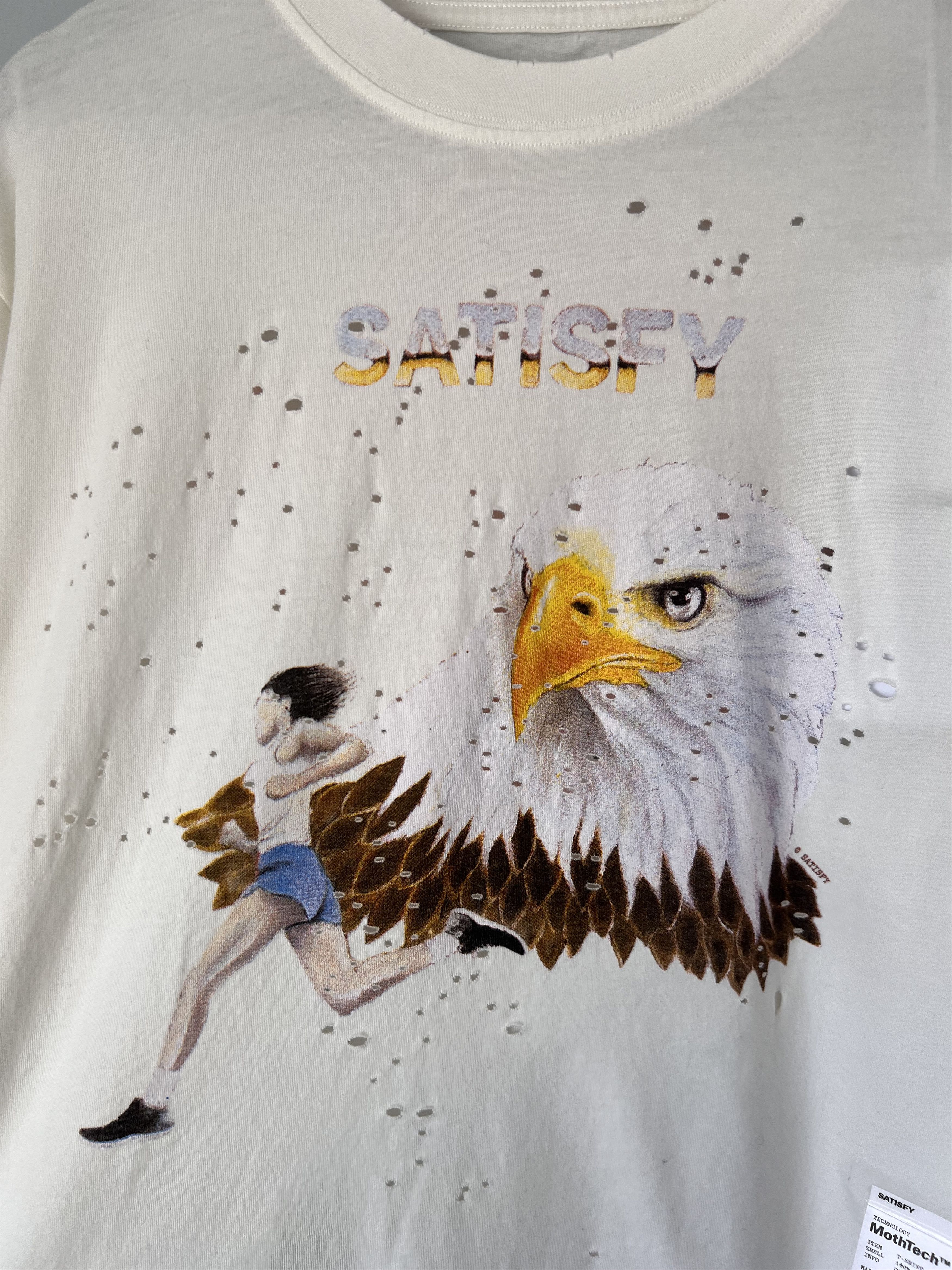 Other Satisfy Running Eagle Mothtech Women's Tee in White Size M / US 6-8 / IT 42-44 - 2 Thumbnail