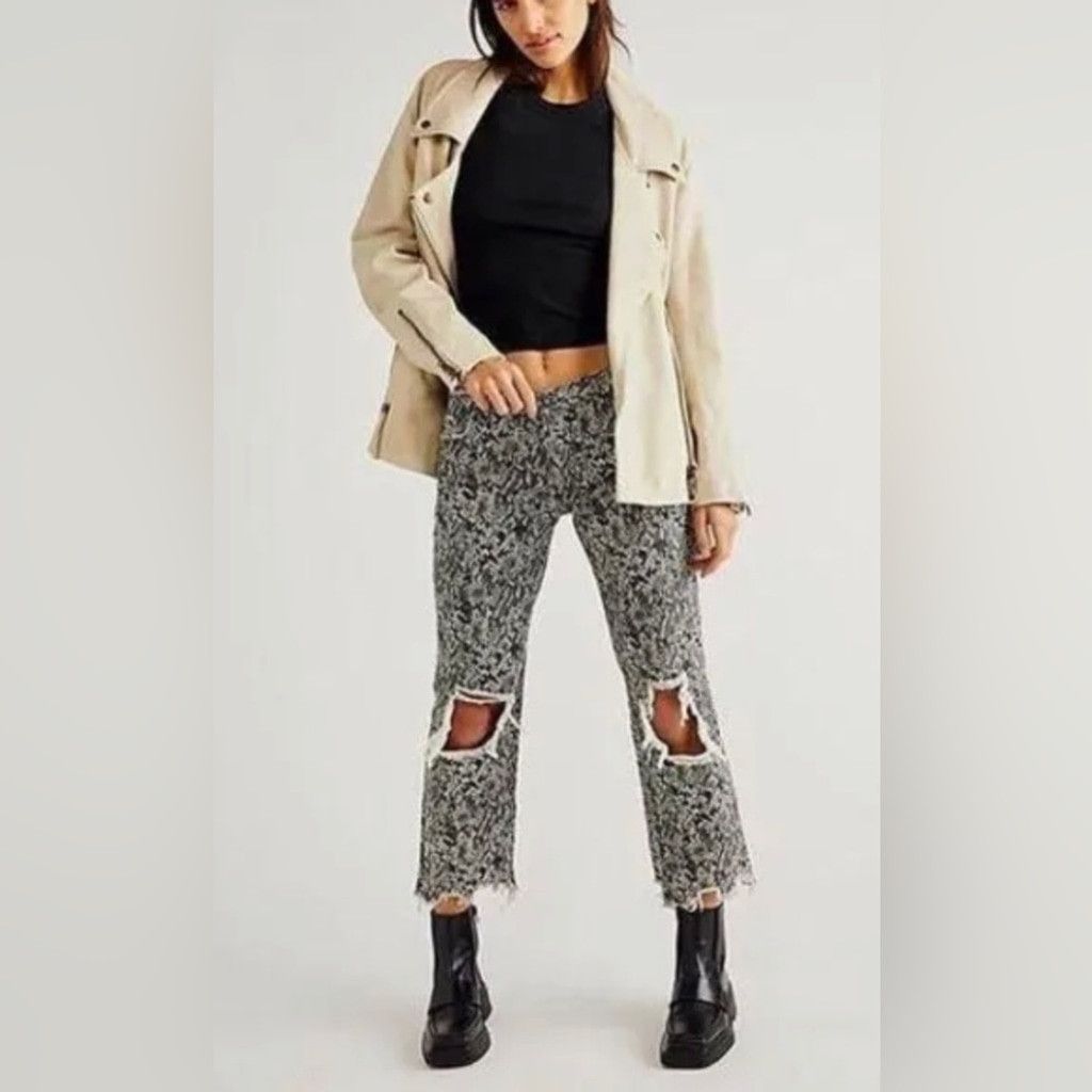 Free People Free People We The Free Printed Jeans Size 24. B19 Size 24" / US 00 / IT 34 - 1 Thumbnail