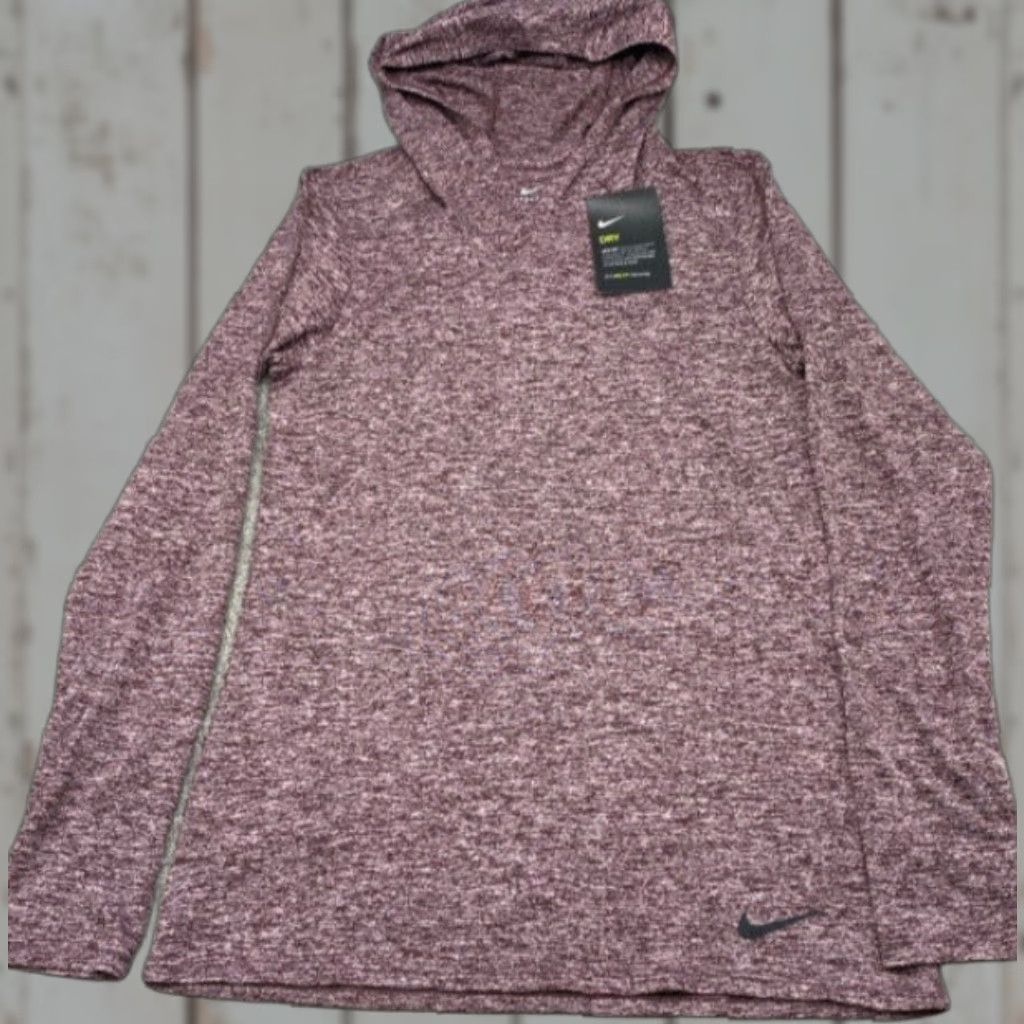 Nike VINTAGE Nike Women’s XS Legend Dri-fit Training Hoodie Heather Maroon 902098-653 Size XS / US 0-2 / IT 36-38 - 1 Thumbnail