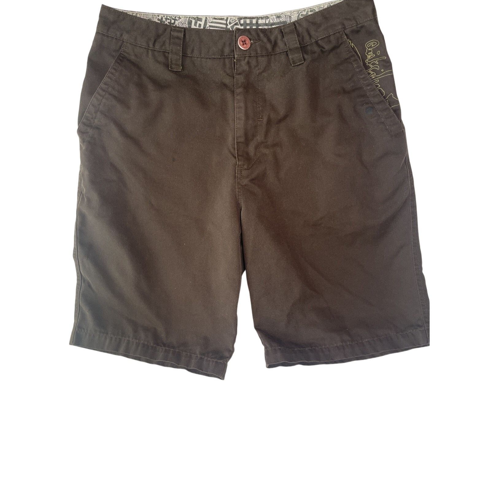 Quiksilver Quicksilver Boarding Apparel Men's Brown Chino Shorts 32 Size US 32 / EU 48 - 2 Thumbnail