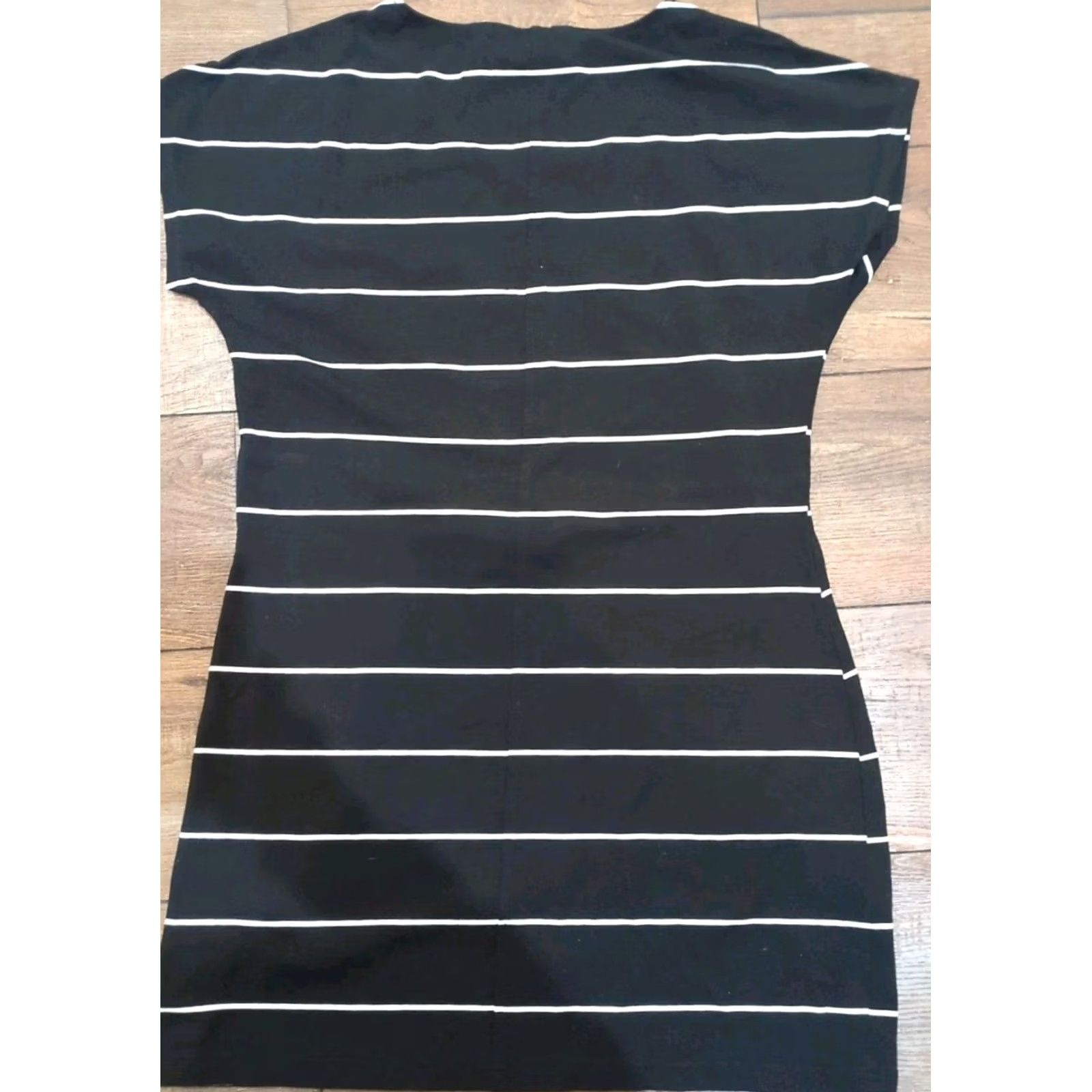 Lands' End Lands' End Striped Raglan Sleeve Stretch Shirt Dress Short Sleeve S Multicolor Womens Knit T-Shirt Dress Casual Closet Regular Size Small Size S / US 4 / IT 40 - 3 Thumbnail