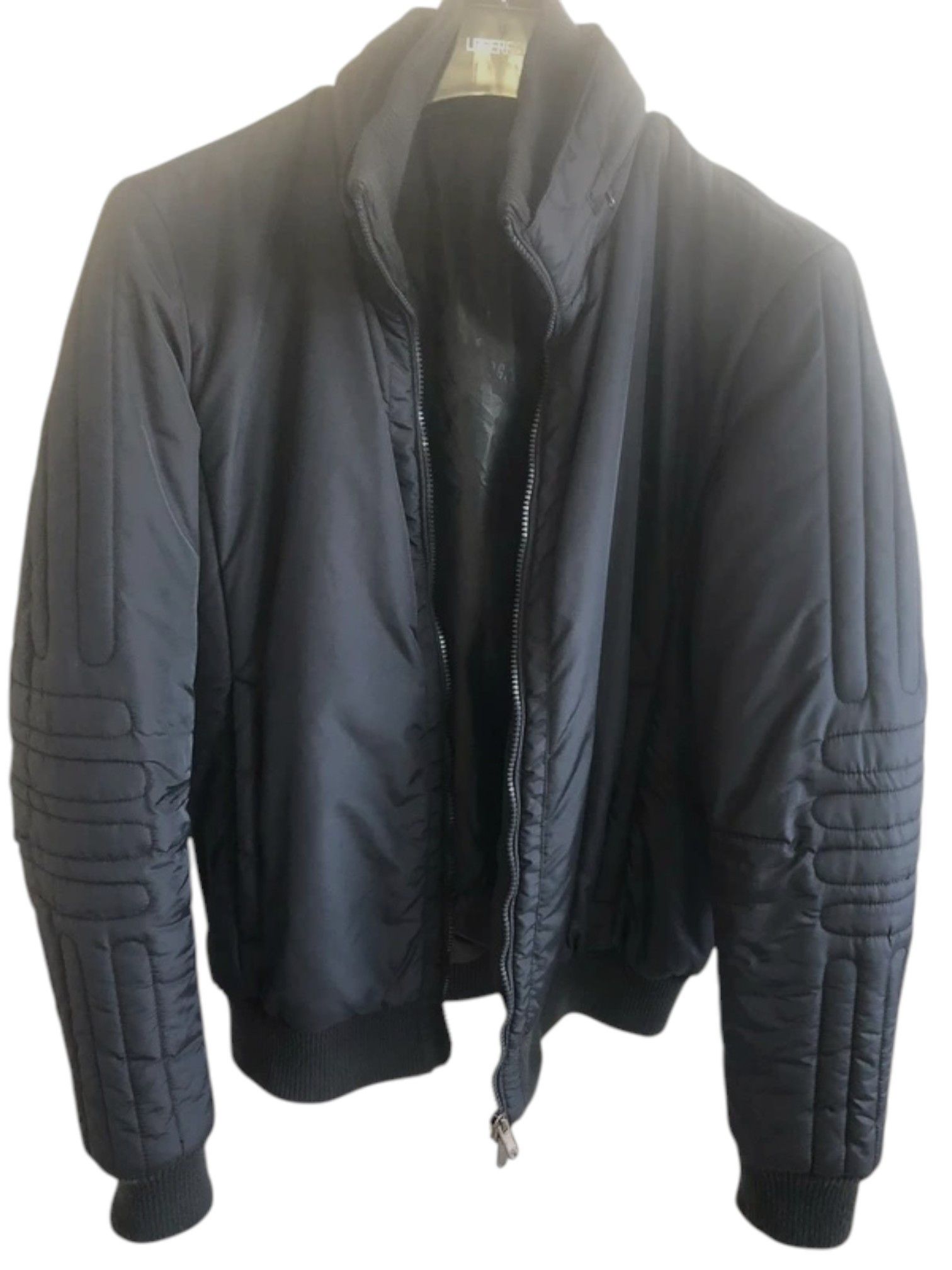 Dirk Bikkembergs Bikkembergs Padded Moto Bomber Jacket – Black Size US L / EU 52-54 / 3 - 1 Thumbnail
