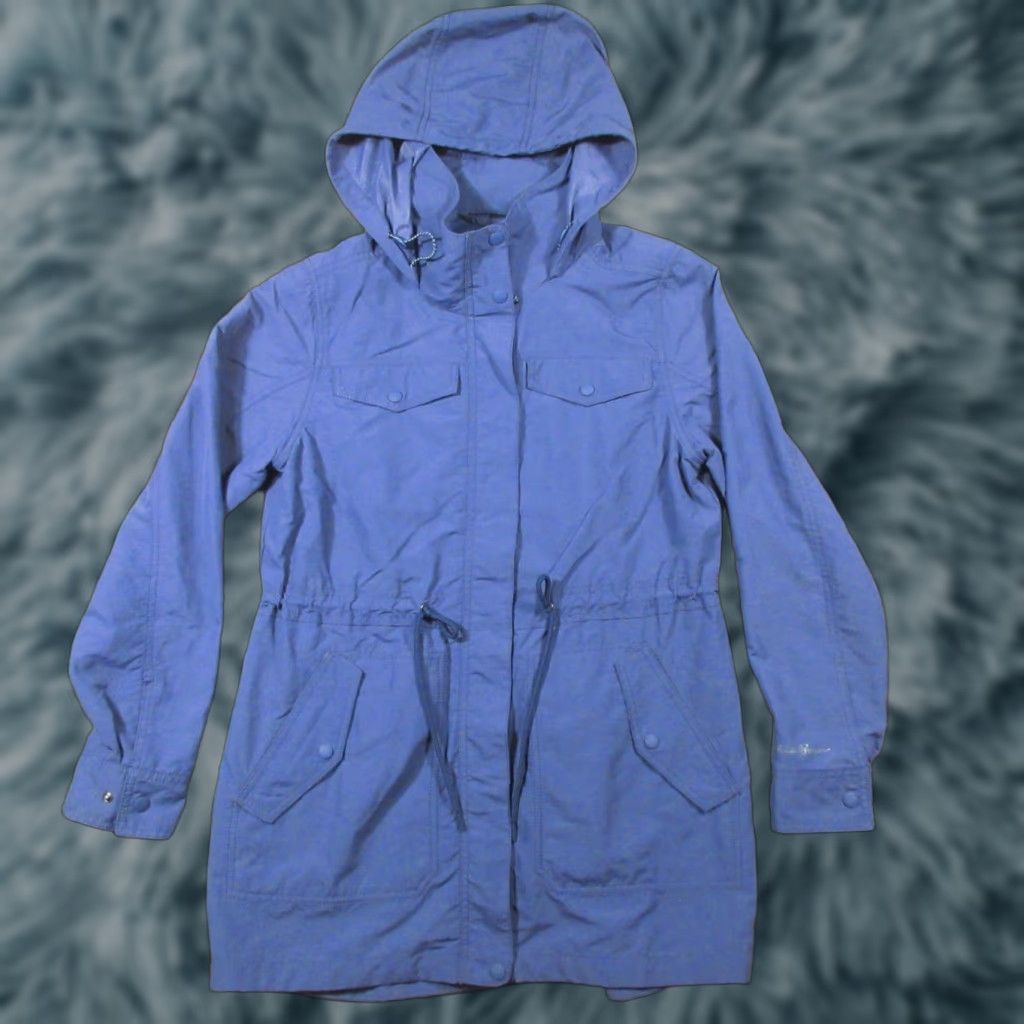 Eddie Bauer Eddie Bauer Jacket Parka Women M Blue Hooded Lightweight Nylon Vented Back Breathable Soft Shell Pockets Zip EUC Size M / US 6-8 / IT 42-44 - 1 Thumbnail