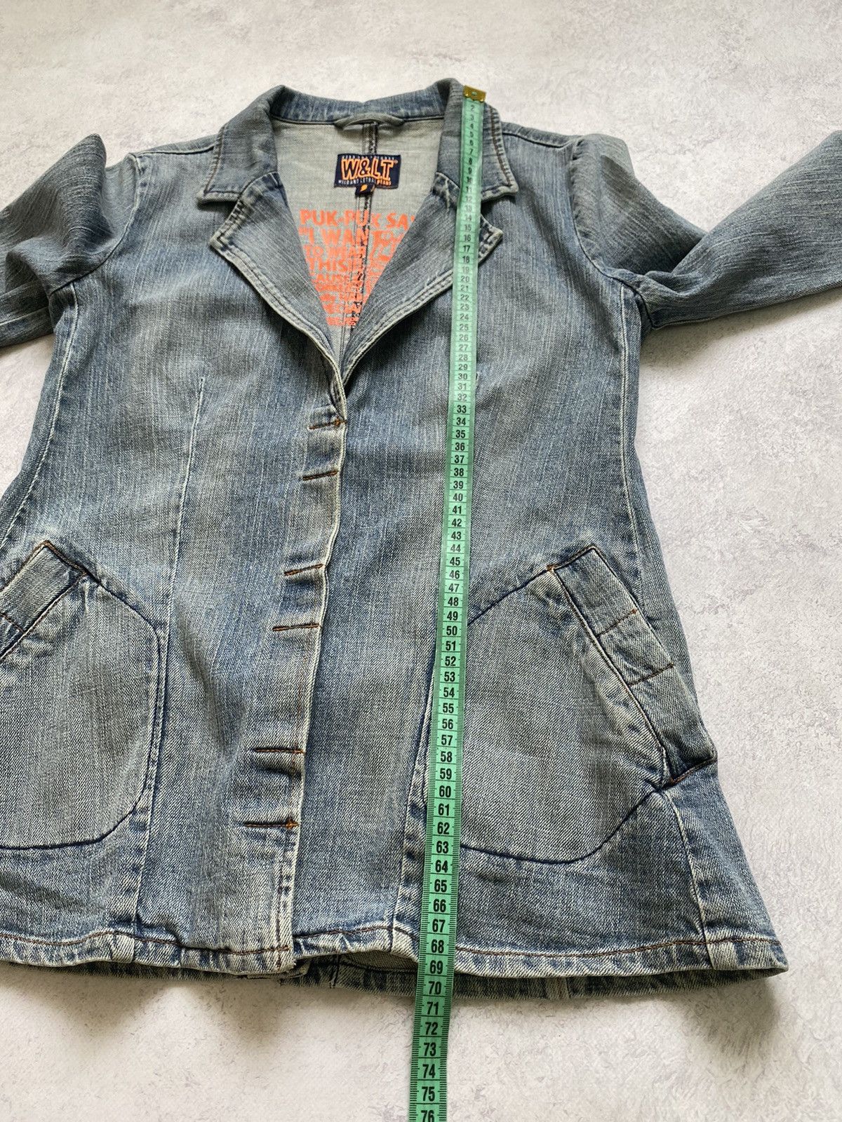 W&LT Vintage 90s W&L.T Walter Van Beirendonck Blue Denim Jacket Size S / US 4 / IT 40 - 16 Thumbnail