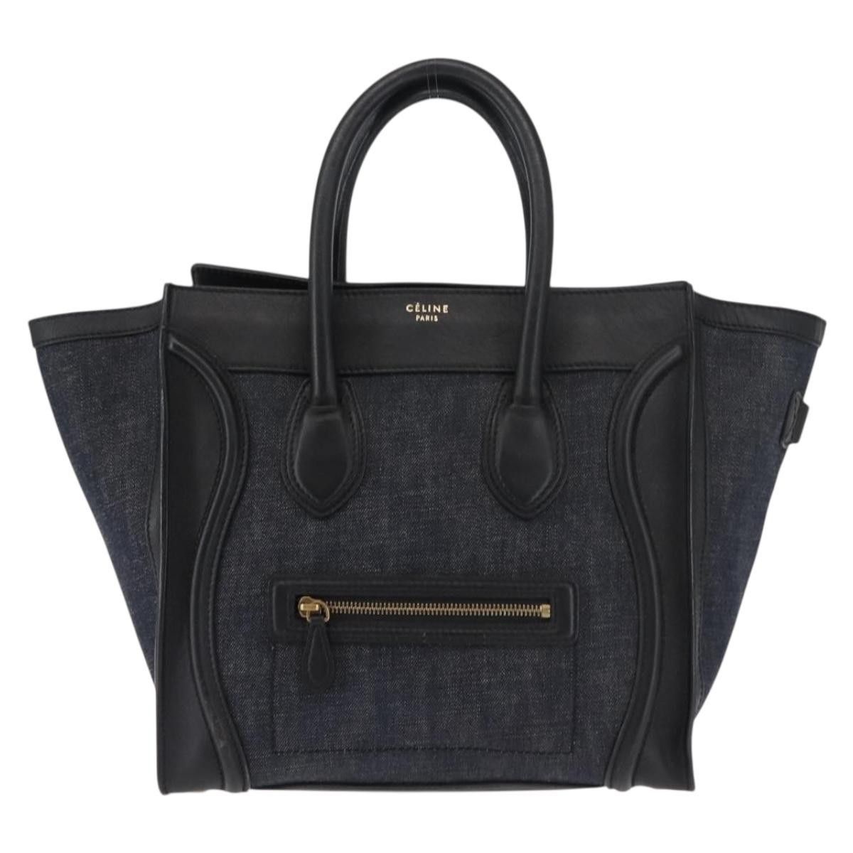 Celine Celine Luggage Bag Denim and leather Size ONE SIZE - 1 Thumbnail