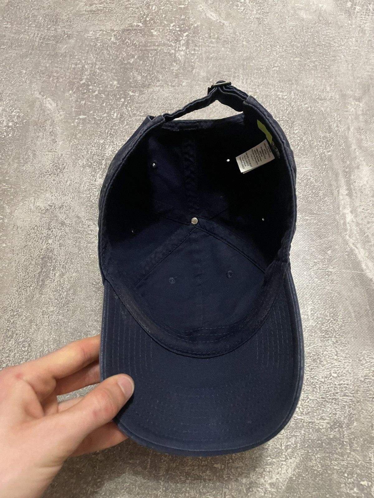 Nike × Vintage Vintage Nike Swoosh Logo Navy Blue Y2K Cap Hat Size ONE SIZE - 9 Thumbnail