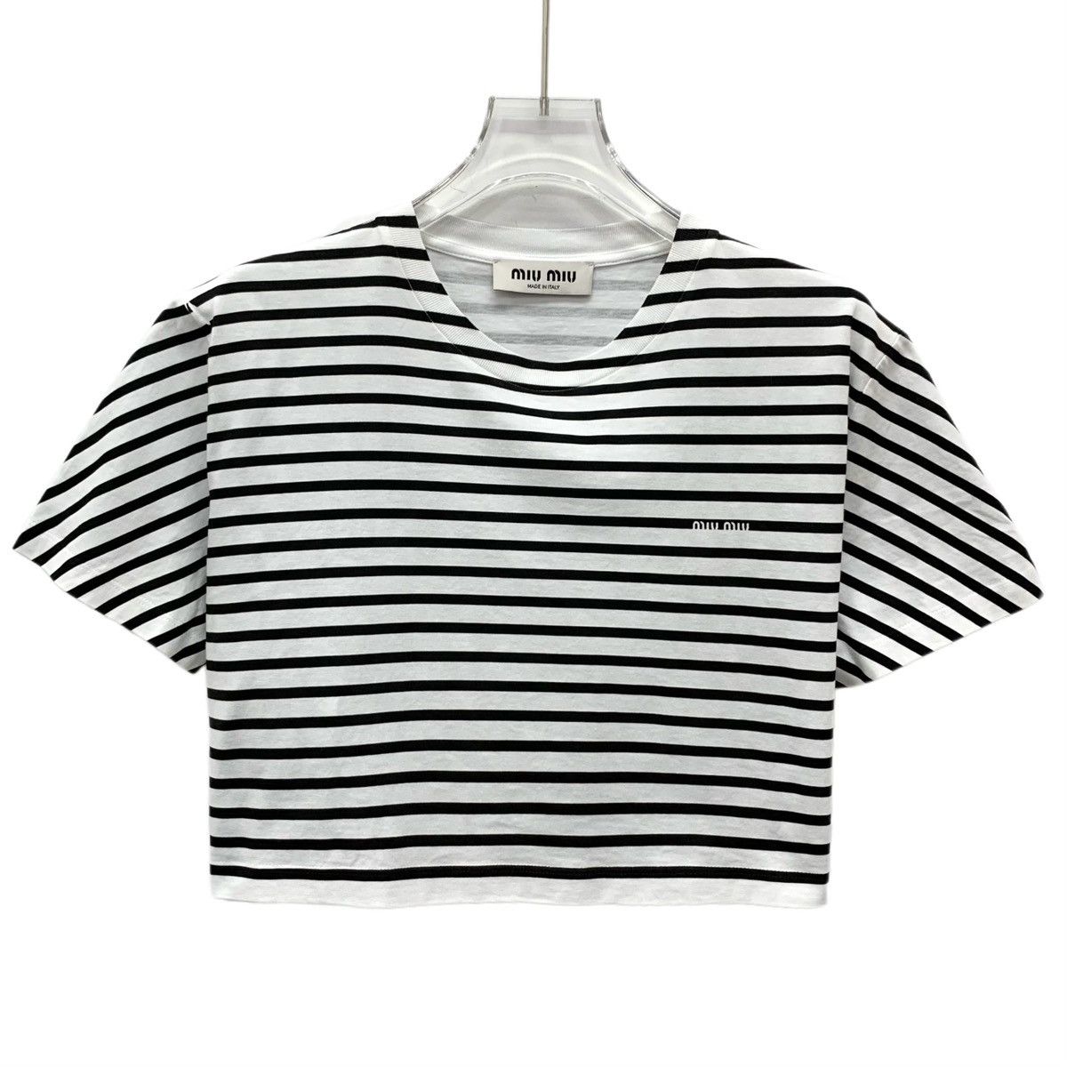 Miu Miu Miu Miu Color Block Stripe Short Sleeve T-shirt K26WX Size M / US 6-8 / IT 42-44 - 1 Thumbnail