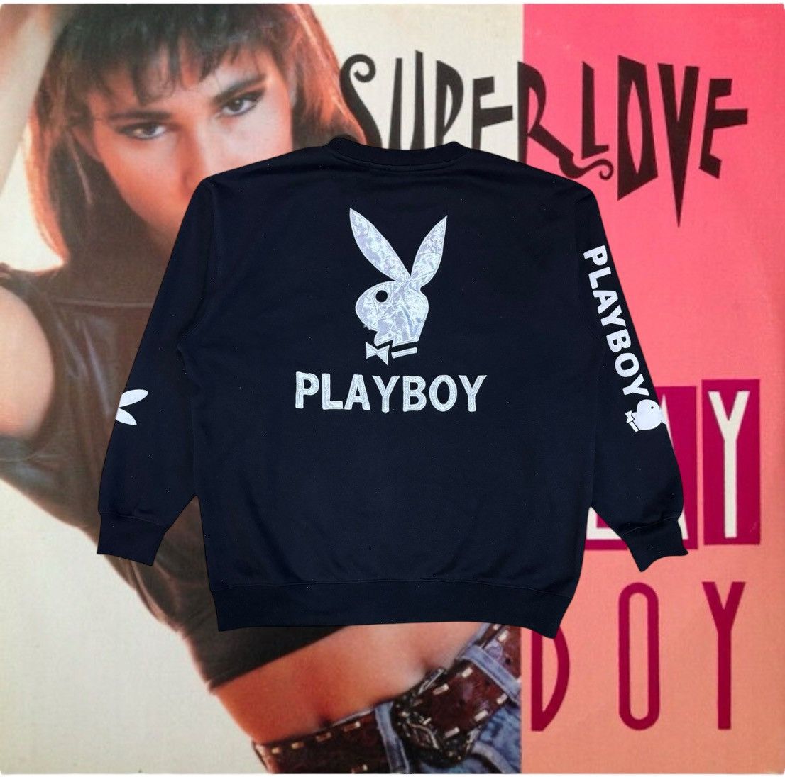 Japanese Brand × Playboy × Vintage Vintage Playboy X Super Lover Big Logo Spell Out Sweatshirt Size US XL / EU 56 / 4 - 1 Thumbnail