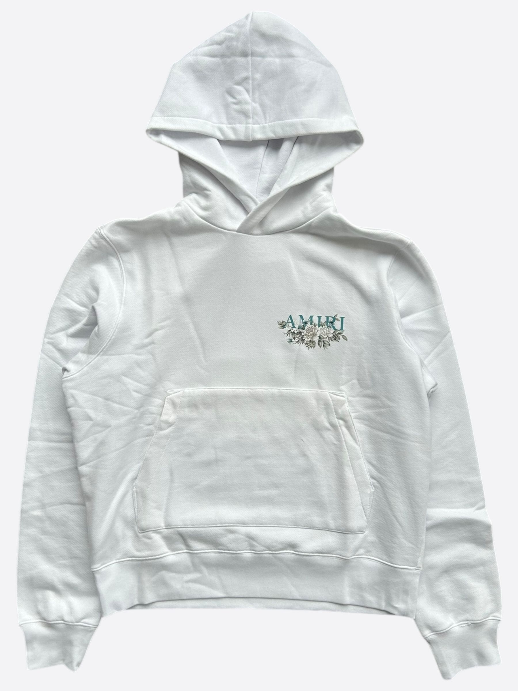 Amiri Amiri White Floral Logo Hoodie Size US XXL / EU 58 / 5 - 1 Thumbnail