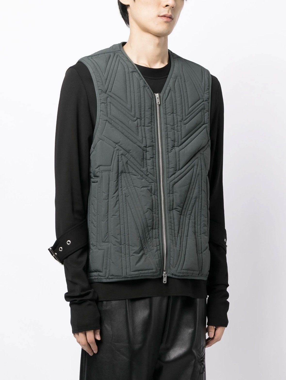 Y-3 Adidas Y-3 Yohji Quilted Gilet Vest Green sz L MSRP $633 Size US L / EU 52-54 / 3 - 2 Thumbnail