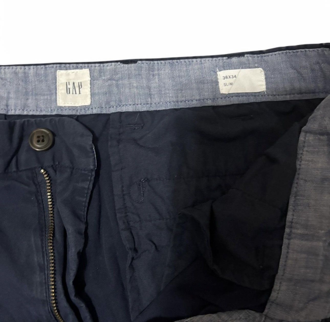 Gap Gap Navy Slim Khakis Size US 36 / EU 52 - 3 Thumbnail