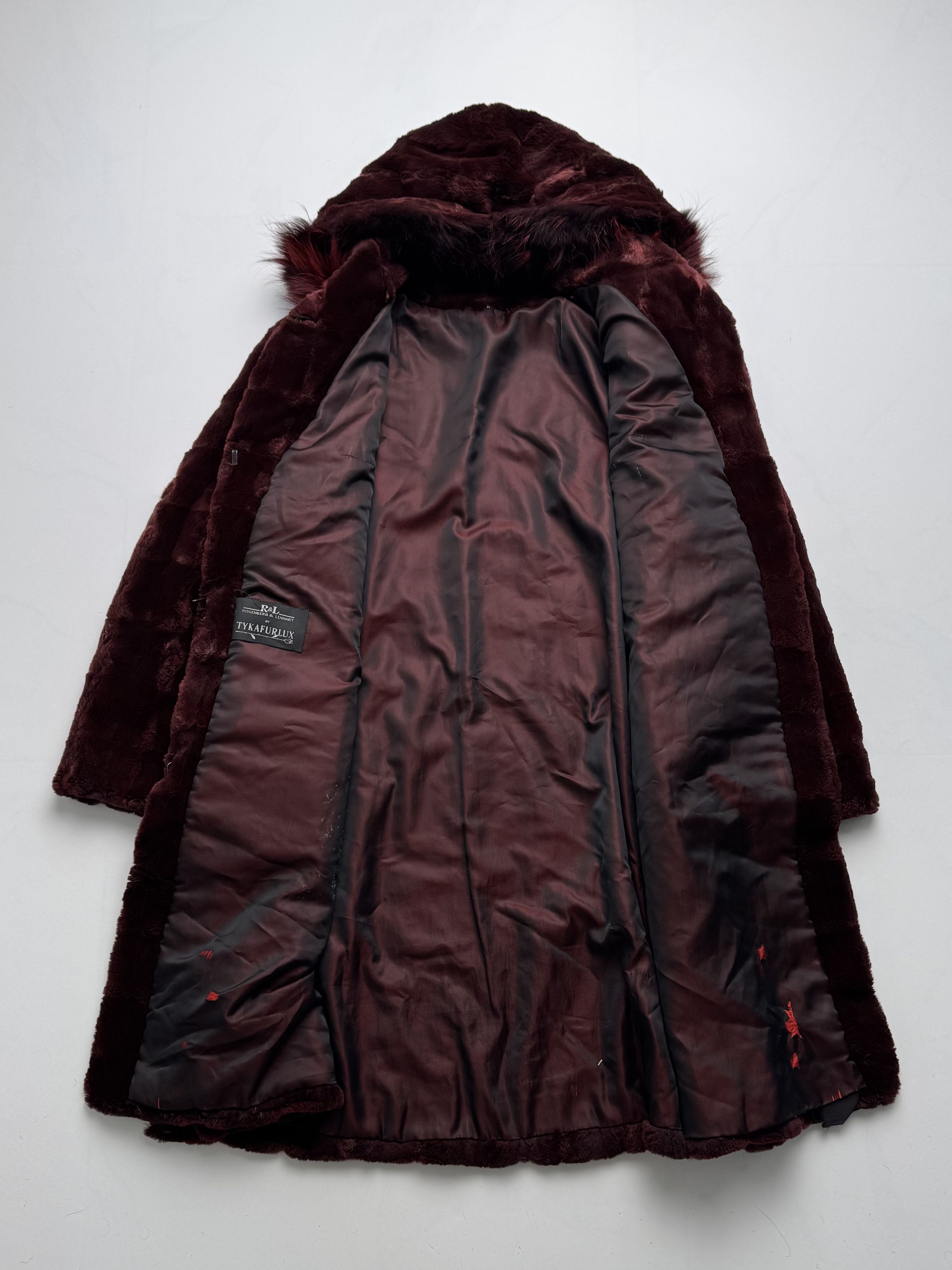 Vintage Vintage Real Fur Coat With Hood B8(V414)E2 Size M / US 6-8 / IT 42-44 - 6 Thumbnail