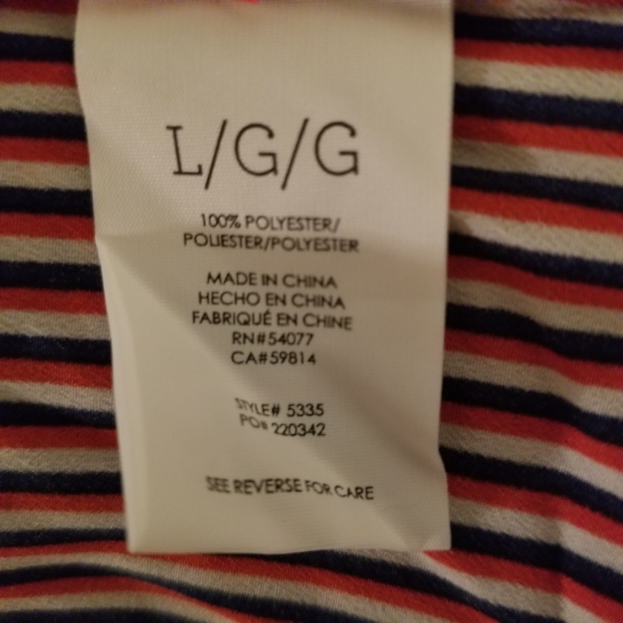 Other Cabi L Red White Blue Stripe Lightweight Popover Top 5335 FR Size L / US 10 / IT 46 - 5 Thumbnail