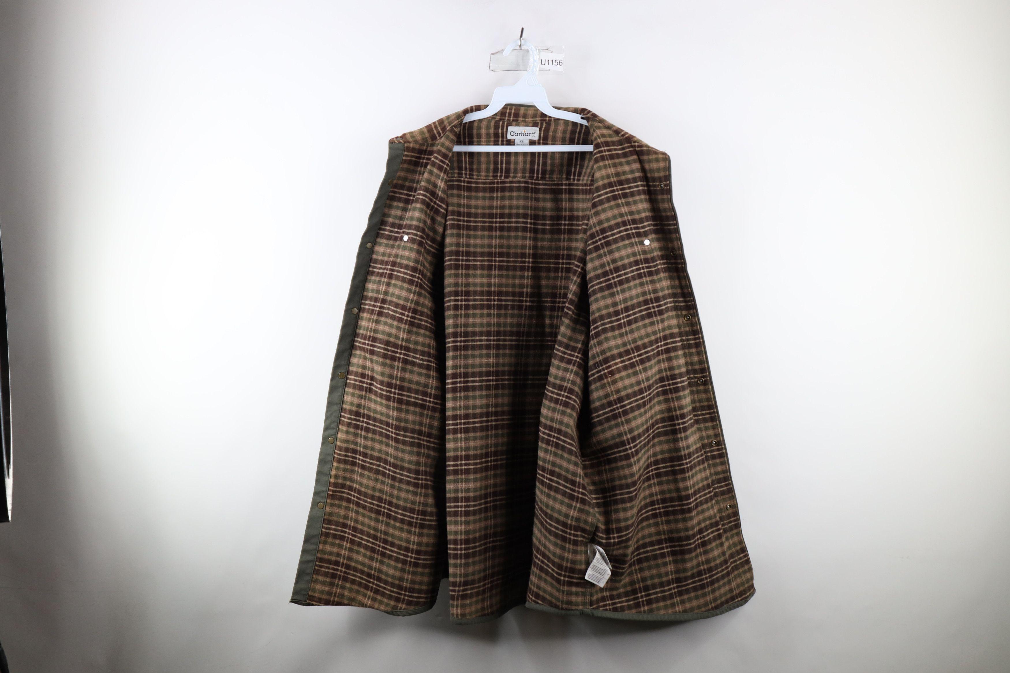 Carhartt Vintage Carhartt Lined Canvas Button Shirt Jacket Green Size US XL / EU 56 / 4 - 10 Thumbnail
