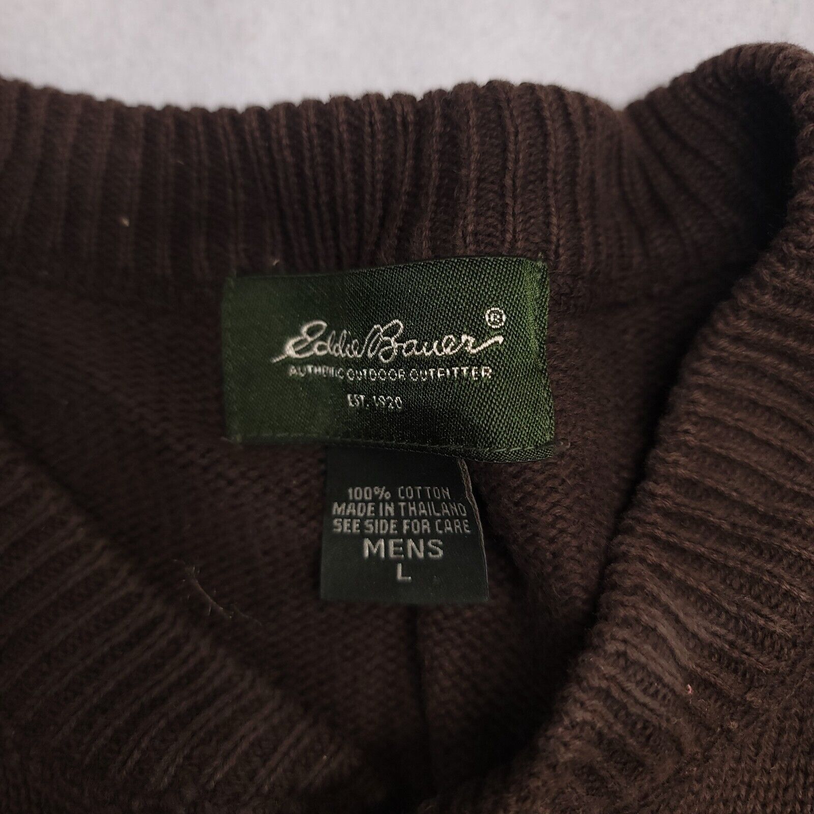 Eddie Bauer Eddie Bauer Casual Pullover Sweater Mens Size Large L Brown Size US L / EU 52-54 / 3 - 3 Thumbnail