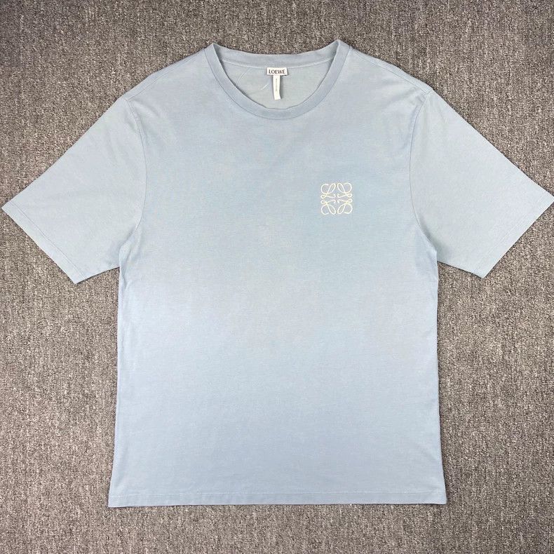 Loewe LOEWE Blue embroidered logo short sleeve T-shirt Size L / US 10 / IT 46 - 1 Thumbnail