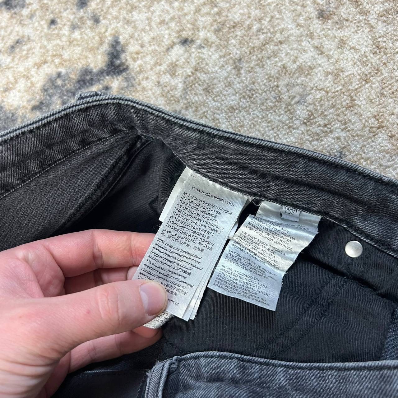 Calvin Klein Calvin Klein Tapeted Fit Grey Denim Jeans Streetwear Style Size US 30 / EU 46 - 9 Thumbnail