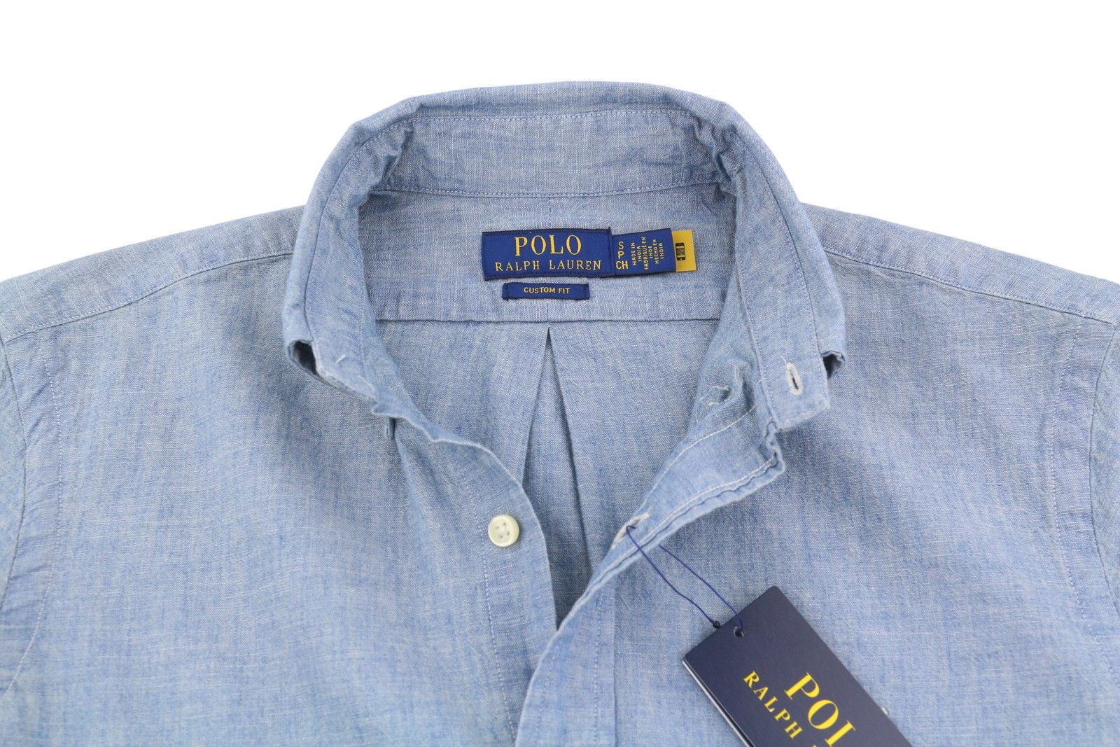 Ralph Lauren CORE REPLEN S Blue Faded Button-Down Custom Fit 86996 Size US S / EU 44-46 / 1 - 4 Thumbnail