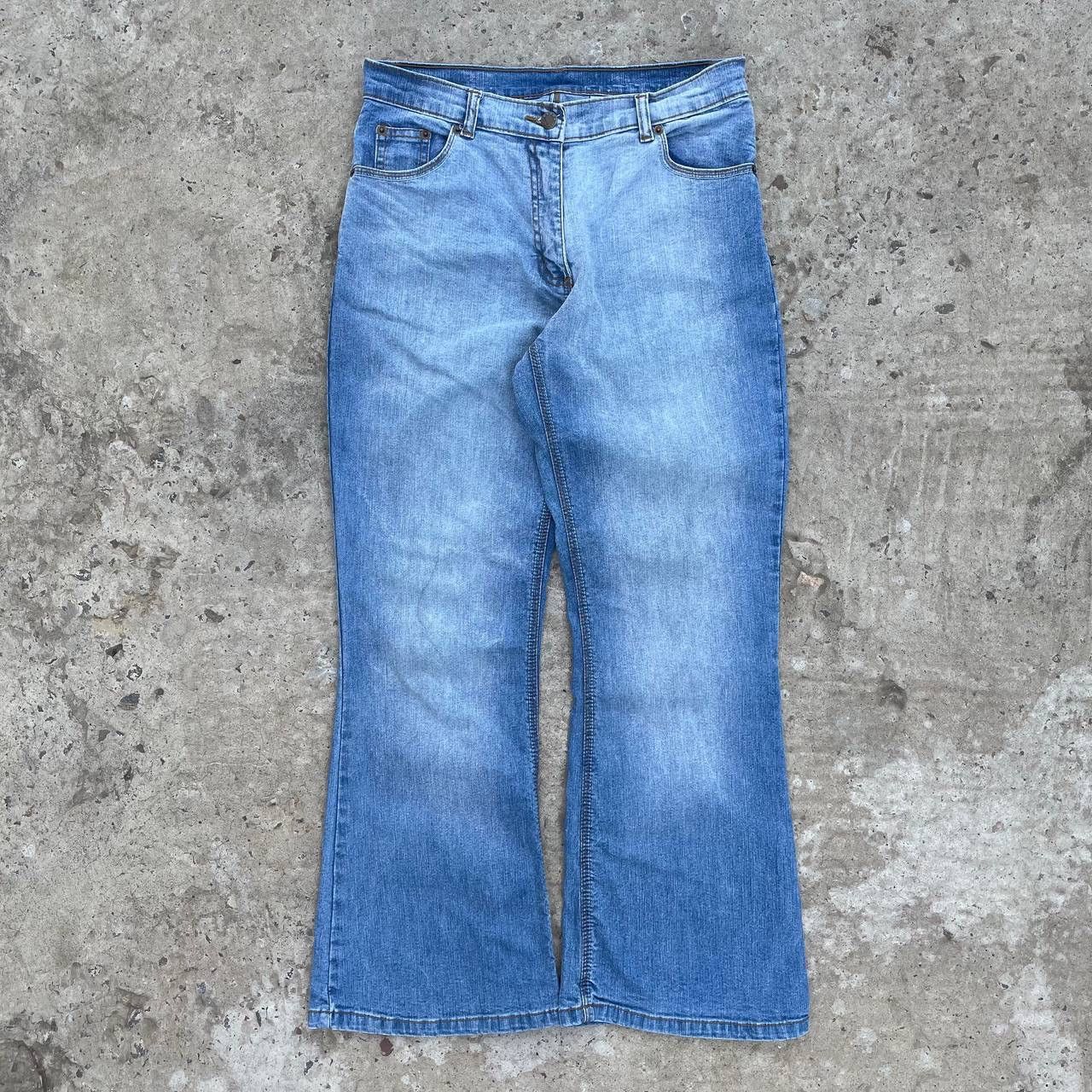 20471120 Vintage Women’s Japan XE Jeans Size 14 Wide Leg Y2K 00s USA Size 36" / US 14 / IT 50 - 3 Thumbnail