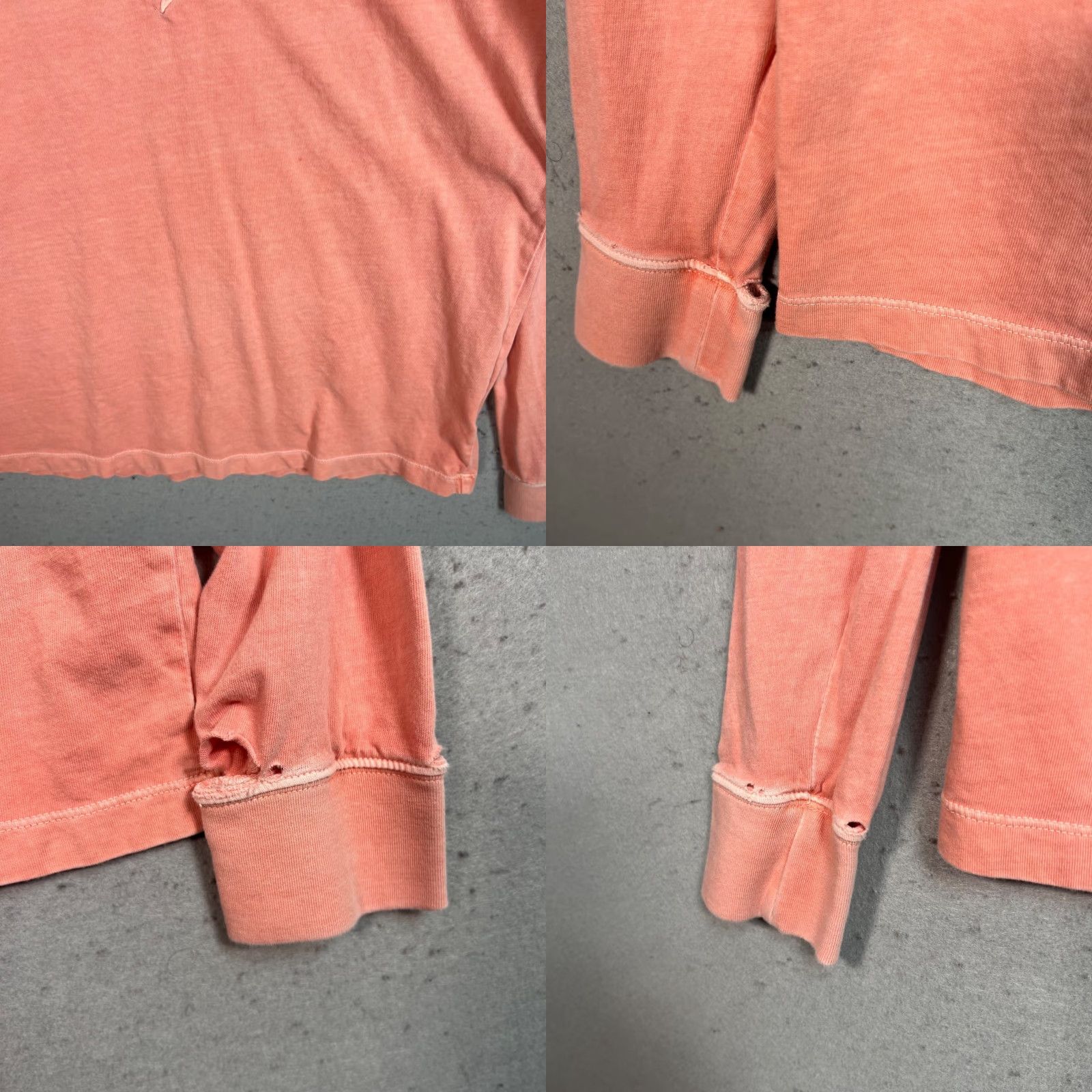 American Eagle Outfitters American Eagle Outfitters Super Soft Long Sleeve Graphic T-Shirt Salmon Pink Small Mens Size S / US 4 / IT 40 - 8 Thumbnail