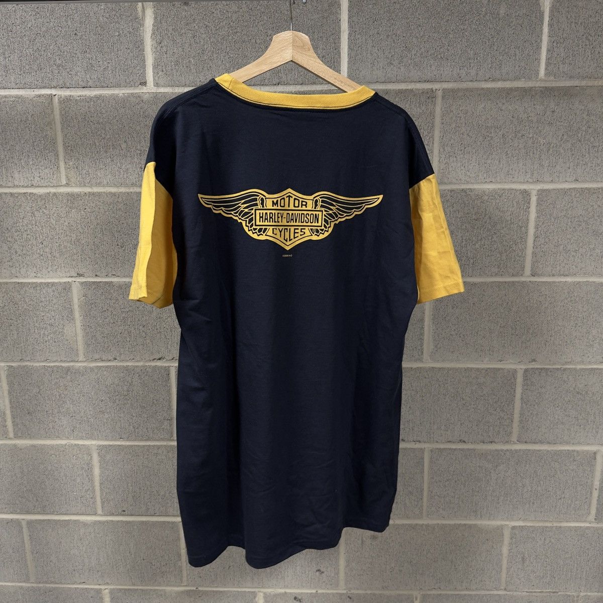Harley Davidson Harley Davidson Colorblock Logo Shirt ERD Grunge Biker WCC Size US XL / EU 56 / 4 - 5 Thumbnail