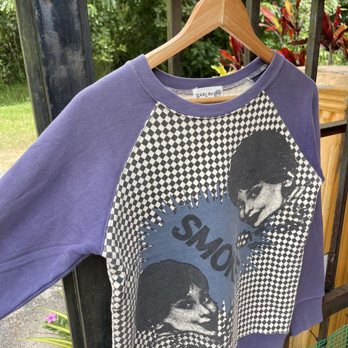 Japanese Brand 🔥🇯🇵Scolar Checkerd Pop Art Smoke Design Sweatshirts Size US XS / EU 42 / 0 - 7 Thumbnail