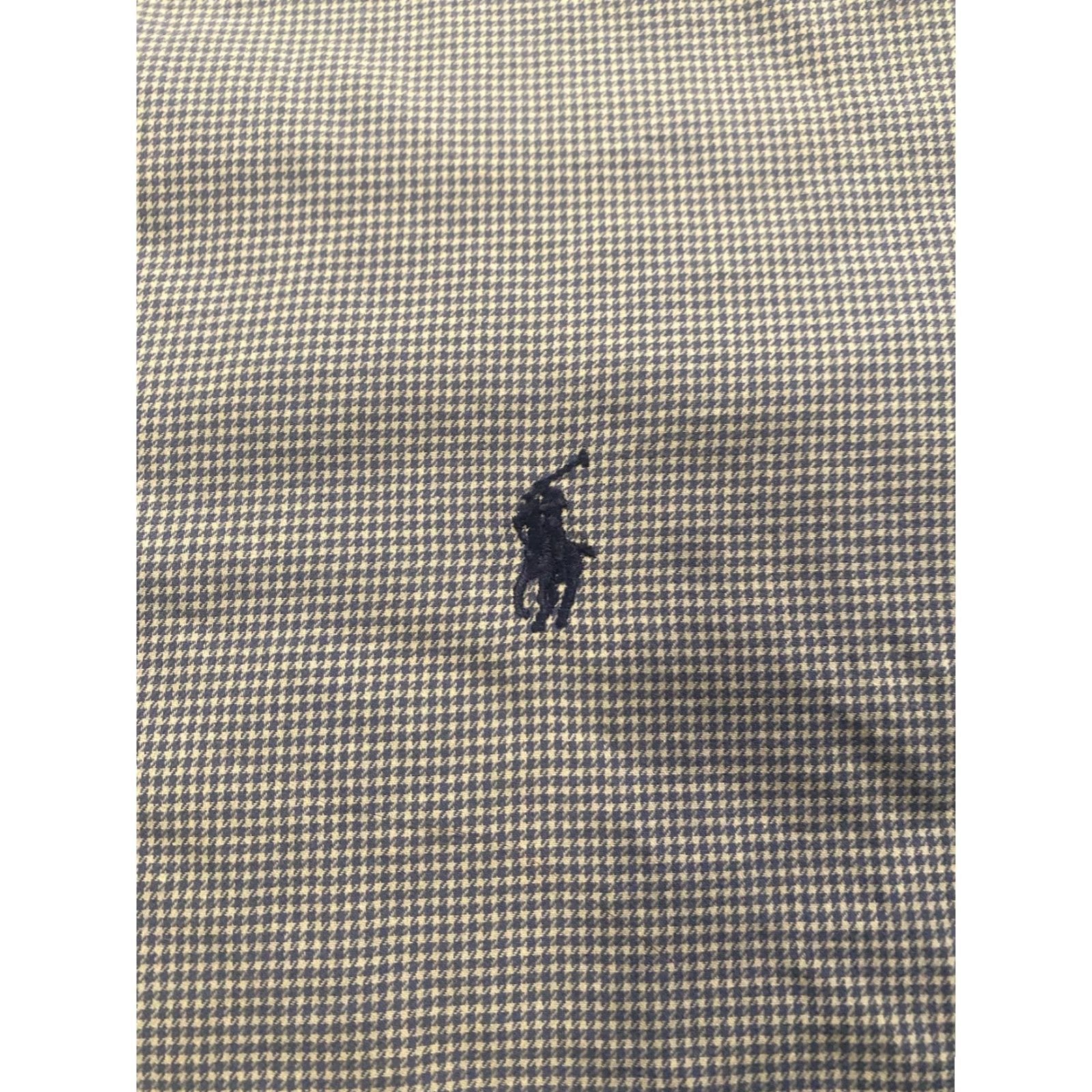 Ralph Lauren Ralph Lauren Golf Shirt Houndstooth Short Sleeve Button-Down Blue Mens 2XL Size US XXL / EU 58 / 5 - 7 Thumbnail