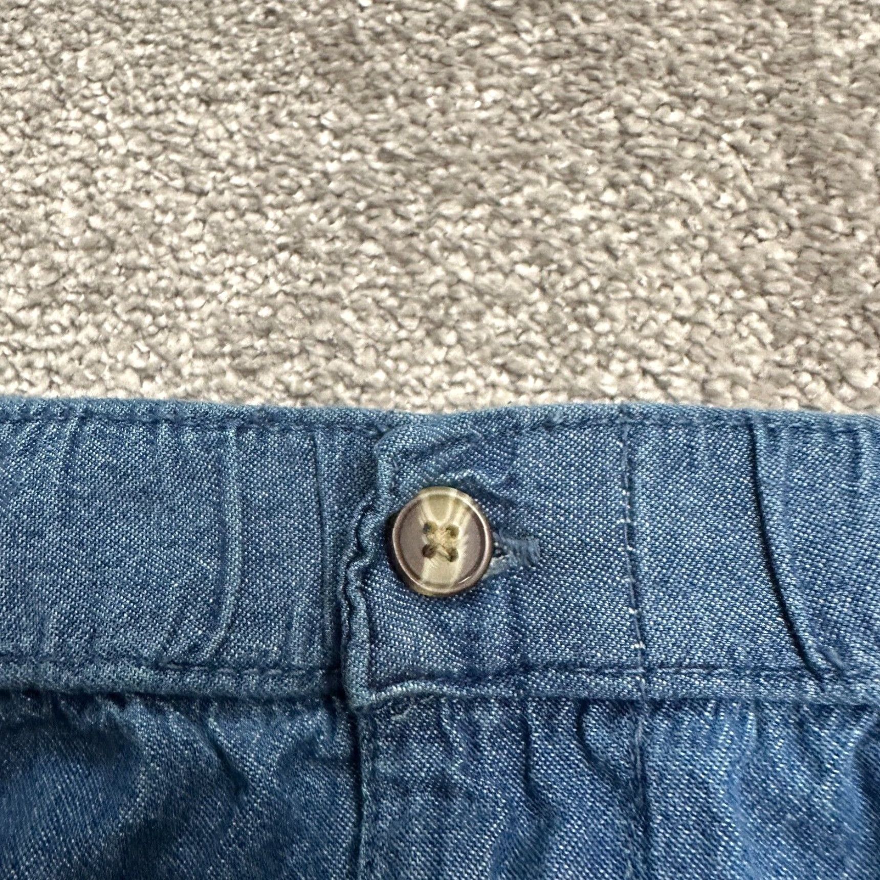 Vintage King Size Jeans Womens Tall 5XL Blue Denim Wide-Leg 51x38.5 Elastic Waist Button Zip 100% Cotton Modern Classic Vintage No Size 40" / US 18 - 3 Thumbnail