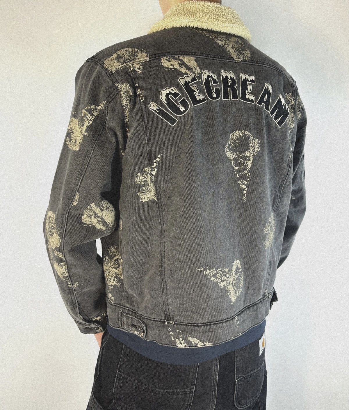 Icecream New ICECREAM Sherpa Collar Denim Jacket Billionaire Boys Size US L / EU 52-54 / 3 - 2 Thumbnail