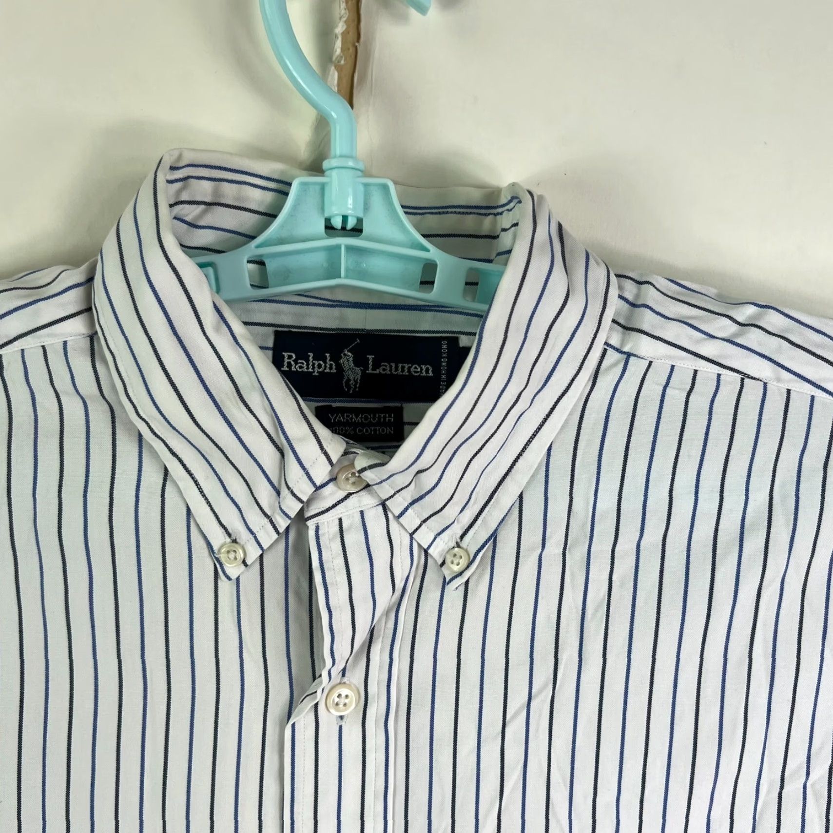 Ralph Lauren Ralph Lauren Shirt Mens Size 16 X33 Striped White/Blue Button-Down Size US L / EU 52-54 / 3 - 4 Thumbnail
