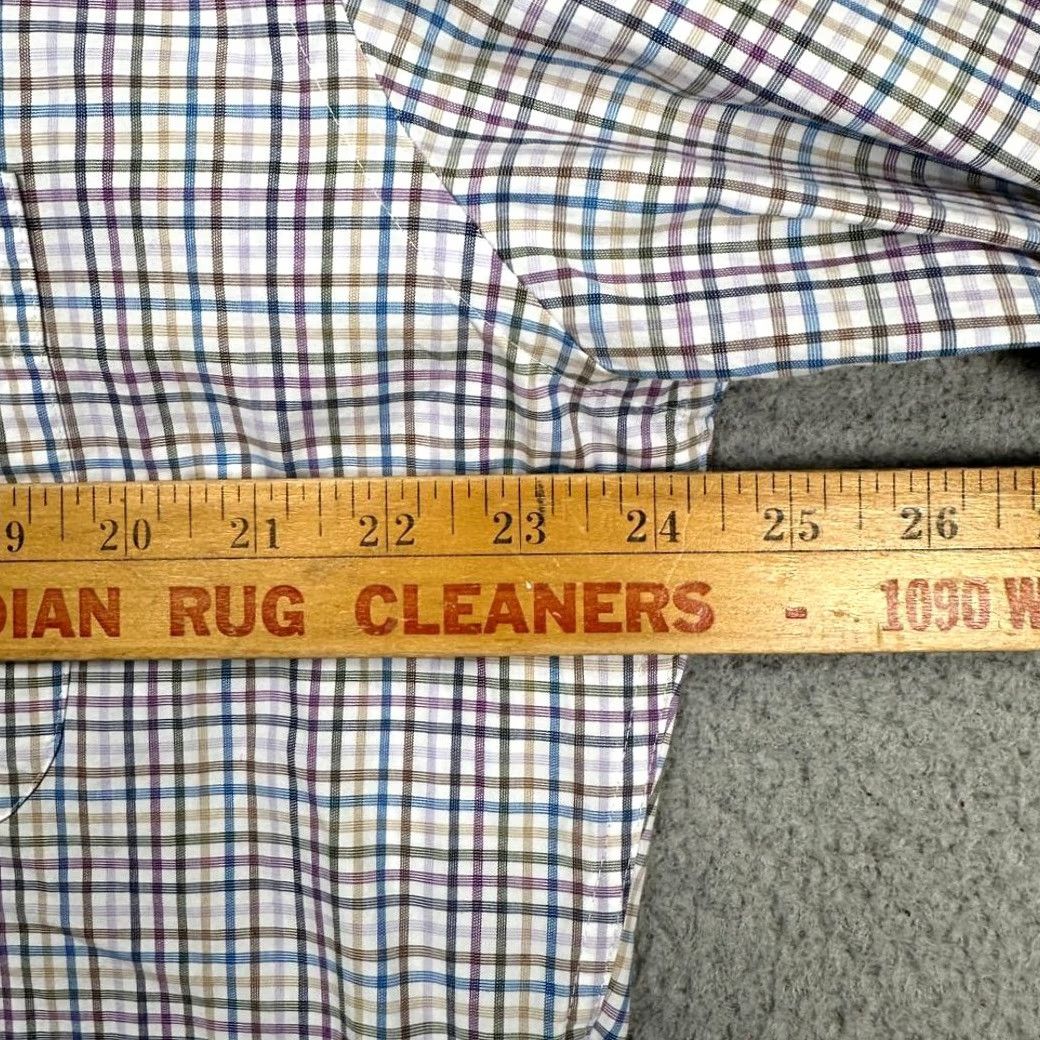 Peter Millar Peter Millar Button-Up Shirt Mens Large Multi Check Casual Long Sleeve Knit Cotton White Regular Fit Breathable Vintage? No Size US L / EU 52-54 / 3 - 6 Thumbnail