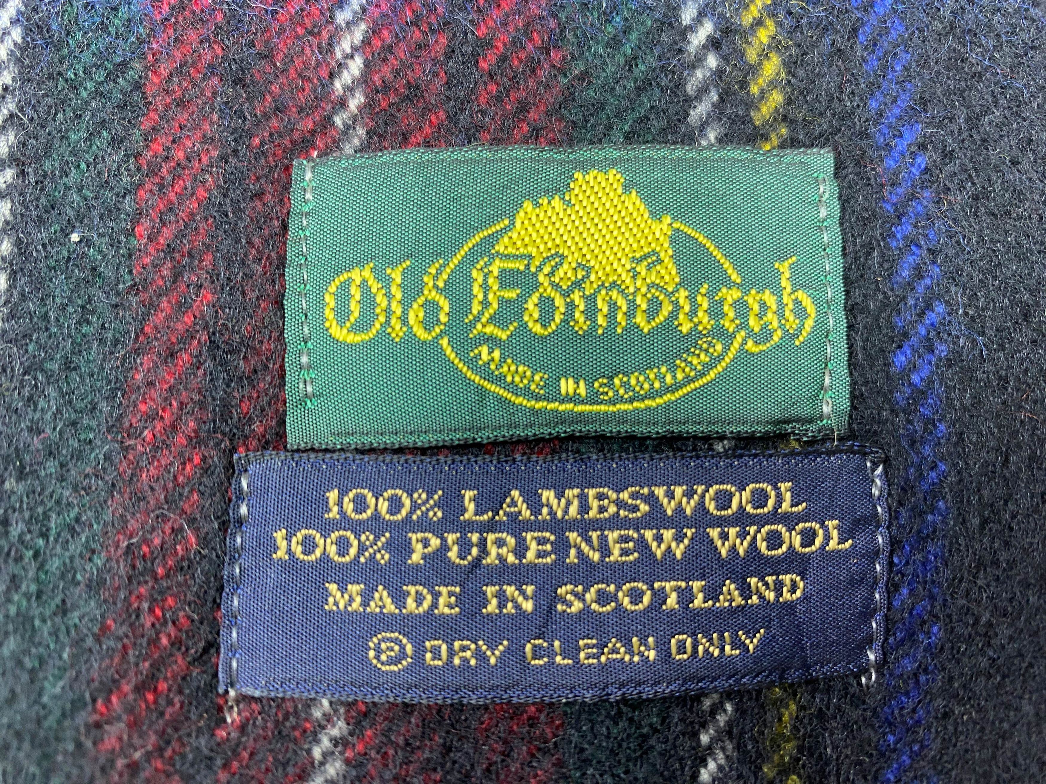 Vintage Old Edinburgh Lambswool Tartan Scarf – Vintage Scottish Wool Size ONE SIZE - 9 Thumbnail