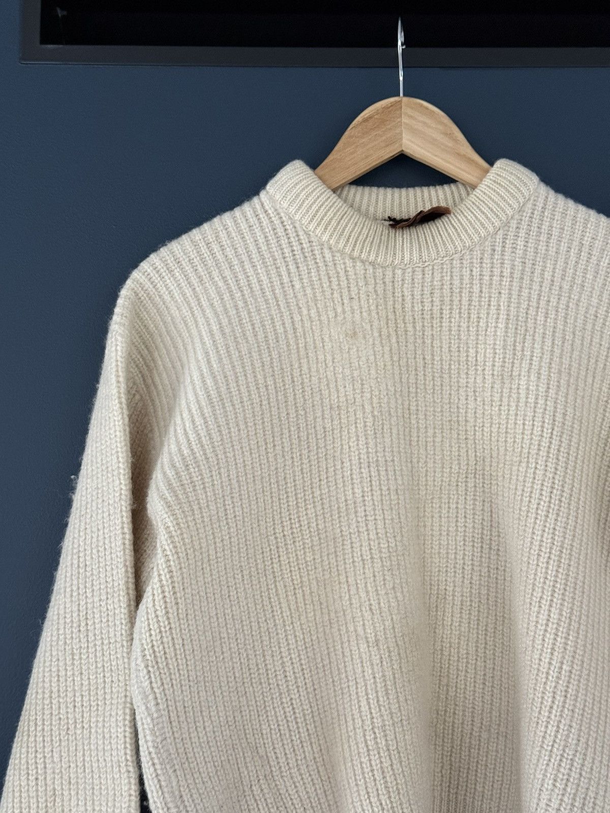 Barbour Vintage 80s Barbour Wool Knit Fisherman Croped Sweater Size US M / EU 48-50 / 2 - 6 Thumbnail