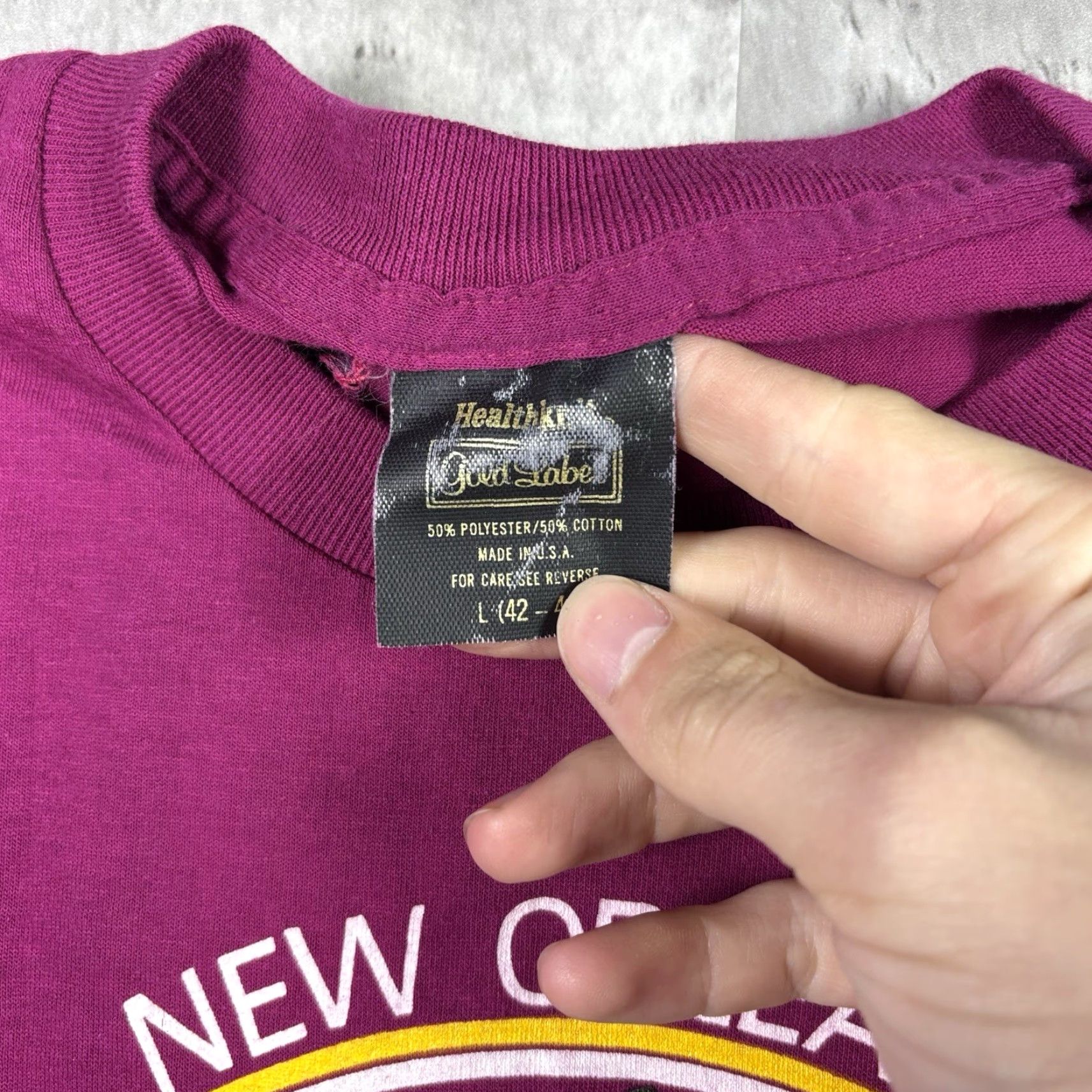 Vintage VINTAGE New Orleans Mardi Gras T Shirt Party Animal Size L USA Shirt Mens Purple 90s Cotton Crew Neck Short Sleeve Basketball? Size US L / EU 52-54 / 3 - 5 Thumbnail