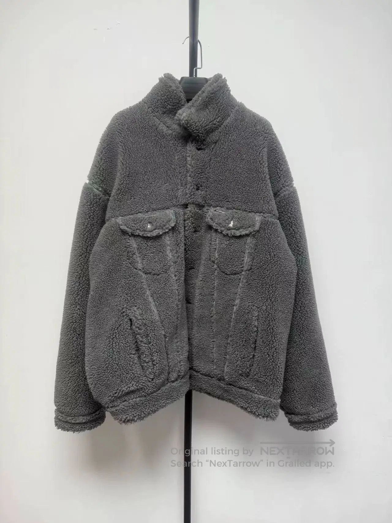 Balenciaga Balenciaga Solid High Neck Single-Breasted Jacket. Size US S / EU 44-46 / 1 - 1 Thumbnail