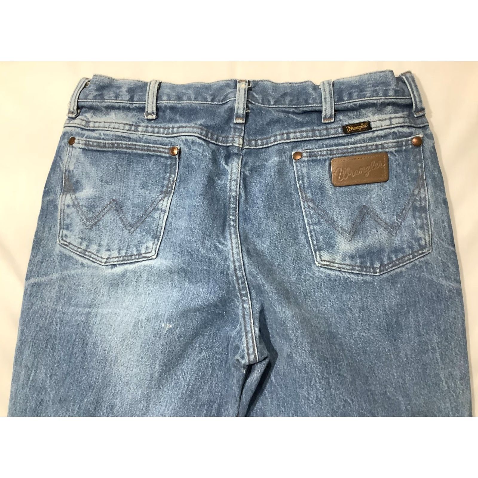 Wrangler Wrangler Jeans Mens 32x30 Light Wash Cowboy Cut Slim Fit 100% Cotton 936DEN Cowboy Wrangler Denim Jeans Slim Fit Mens 30 Inseam Light Blue 936DEN Size US 32 / EU 48 - 7 Thumbnail