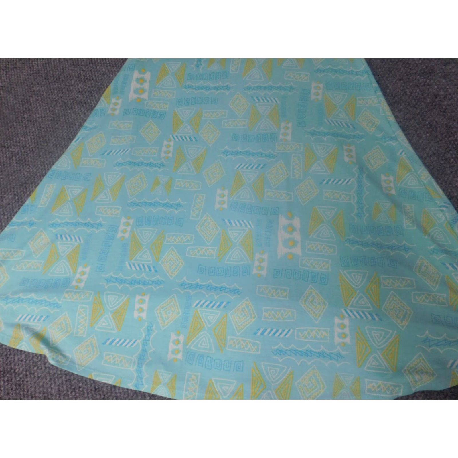 Vintage LulaRoe Gown Women Nightgown M Blue Zip A-line 90s Knit Geometric Short Sleeve Modern Size ONE SIZE - 6 Thumbnail