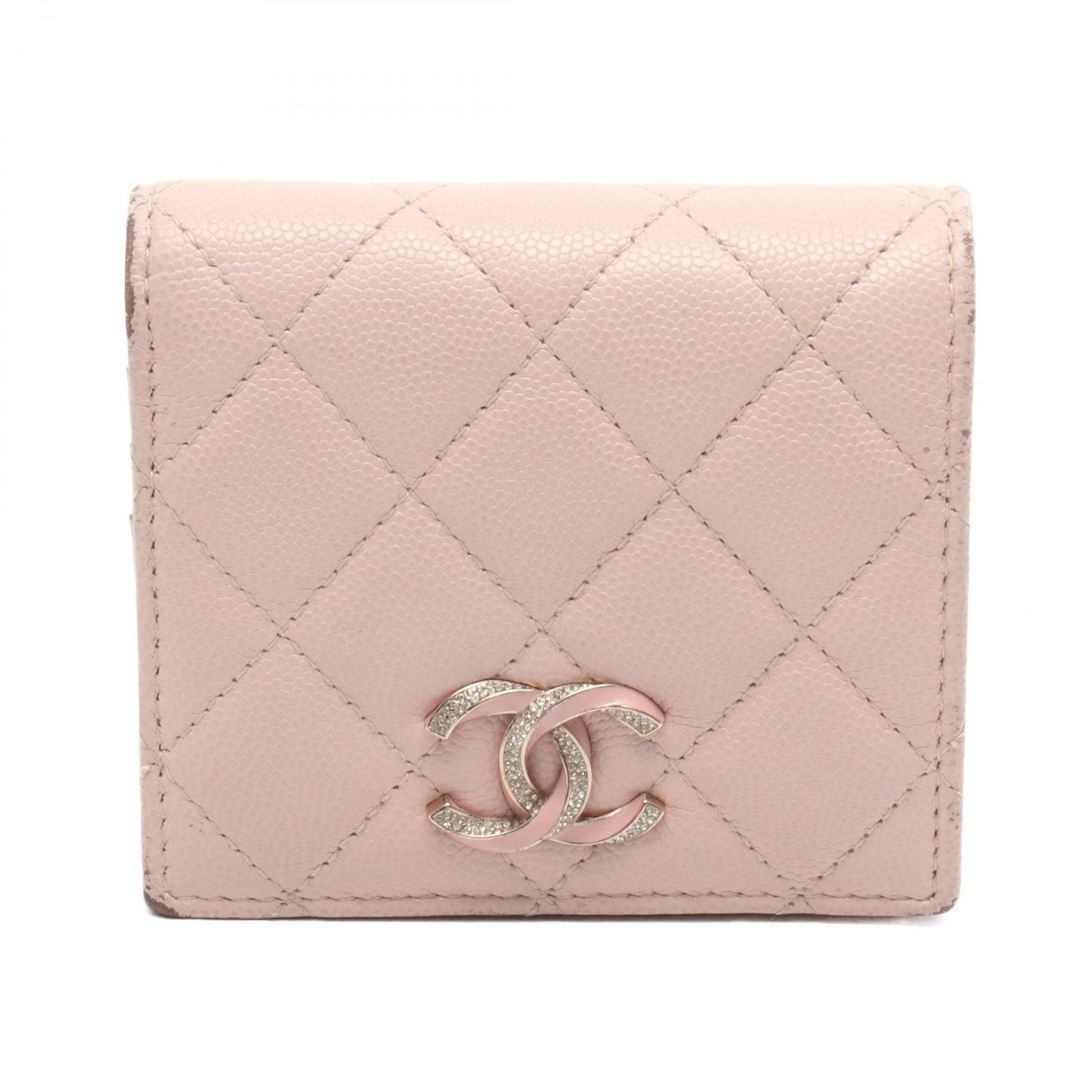 Chanel Chanel CHANEL Matelasse Grained Calf Small Wallet Leather Short Wallet AP3341 DUTY FREE for USA Size ONE SIZE - 1 Thumbnail