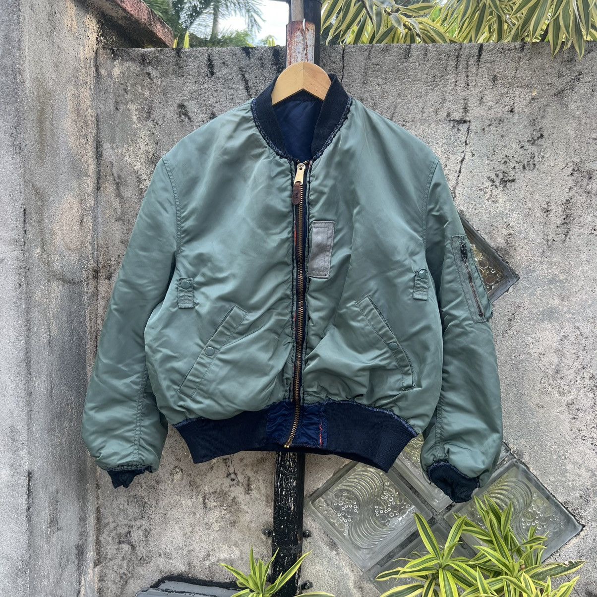 Alpha Industries "VINTAGE" ALPHA INDUSTRIES TRASHED MA-1 BOMBER JACKET Size US M / EU 48-50 / 2 - 2 Thumbnail