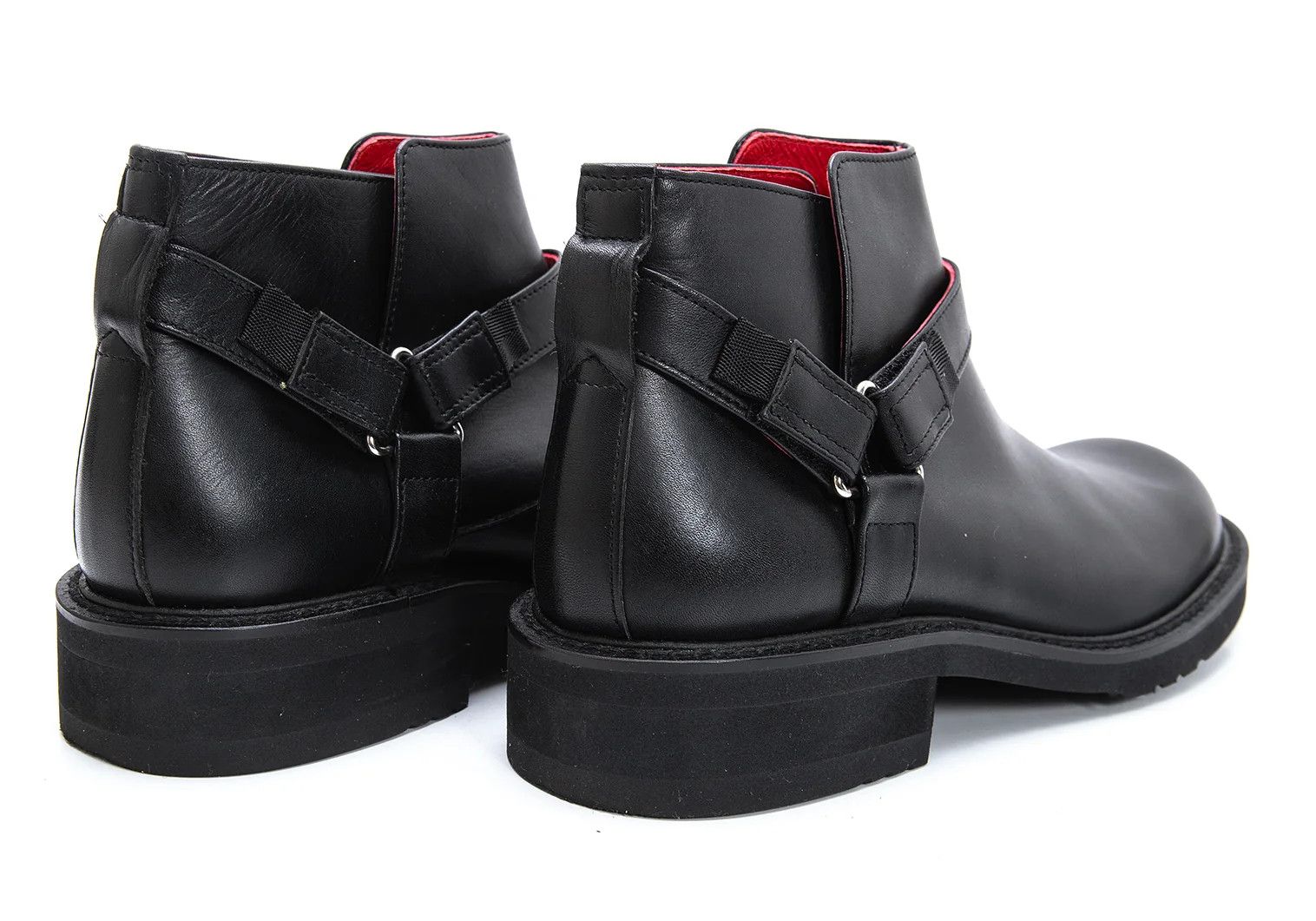 Jean Paul Gaultier Leather Ring Belt Short Boots in Black Size 25 Size US 7 / EU 40 - 10 Thumbnail