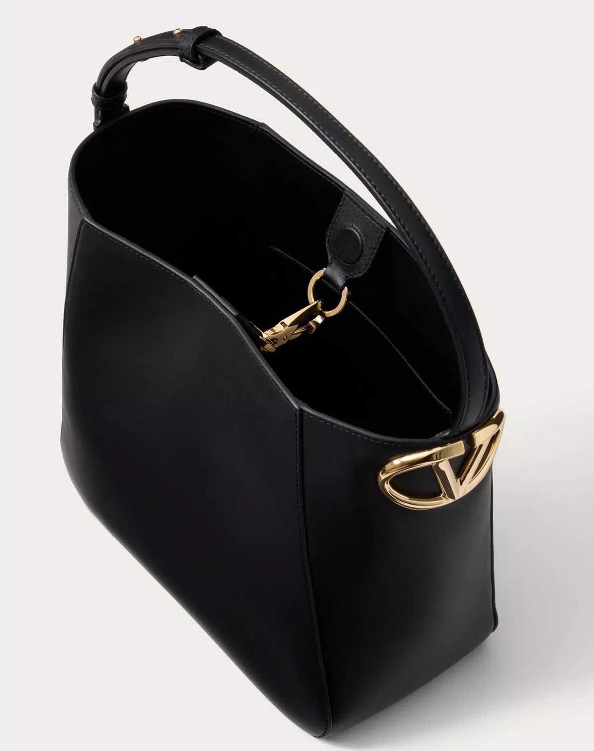 Valentino oc11z0725 Size:OS/Shopping Bag In Nappa Calfskin in Black Size ONE SIZE - 5 Thumbnail